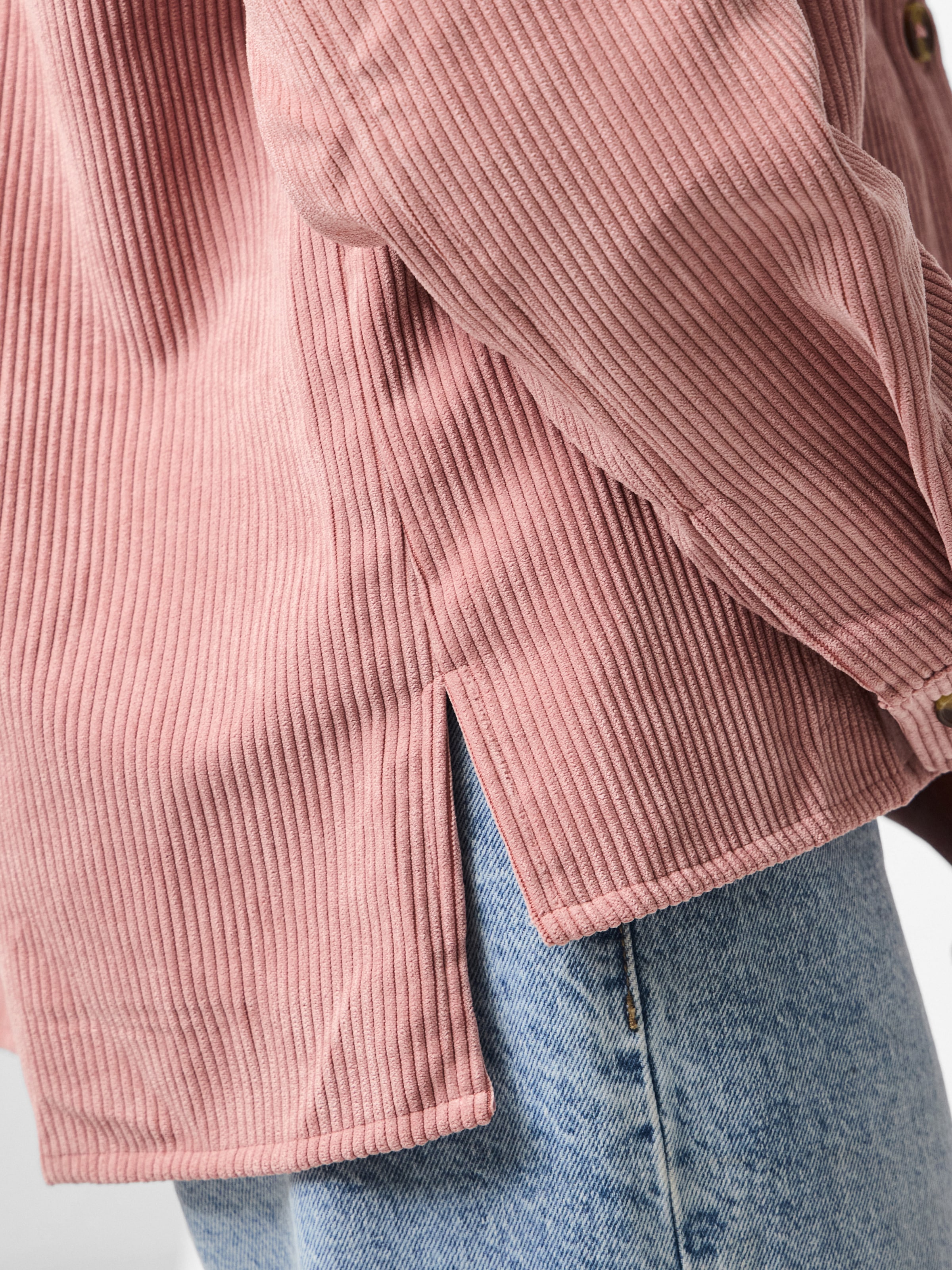 pieces Blouse chemise »PCEFFI LS SHIRT WVN NOOS« Materialmix, loose fit