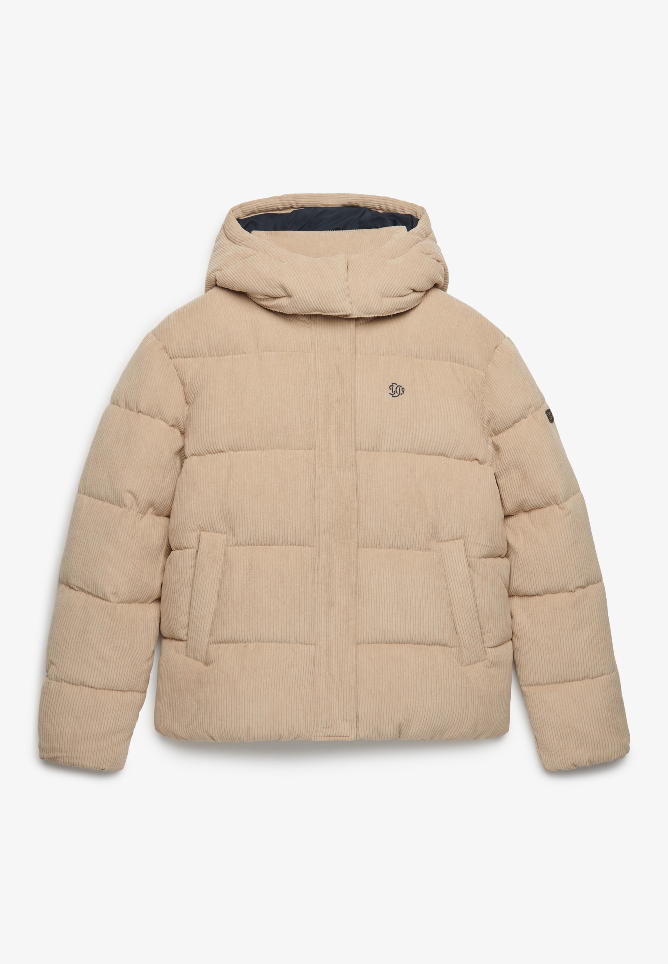 Superdry Steppjacke »PREMIUM HOOD CORD PUFFER JKT« Kunstfaser, relaxed fit, aus Cord