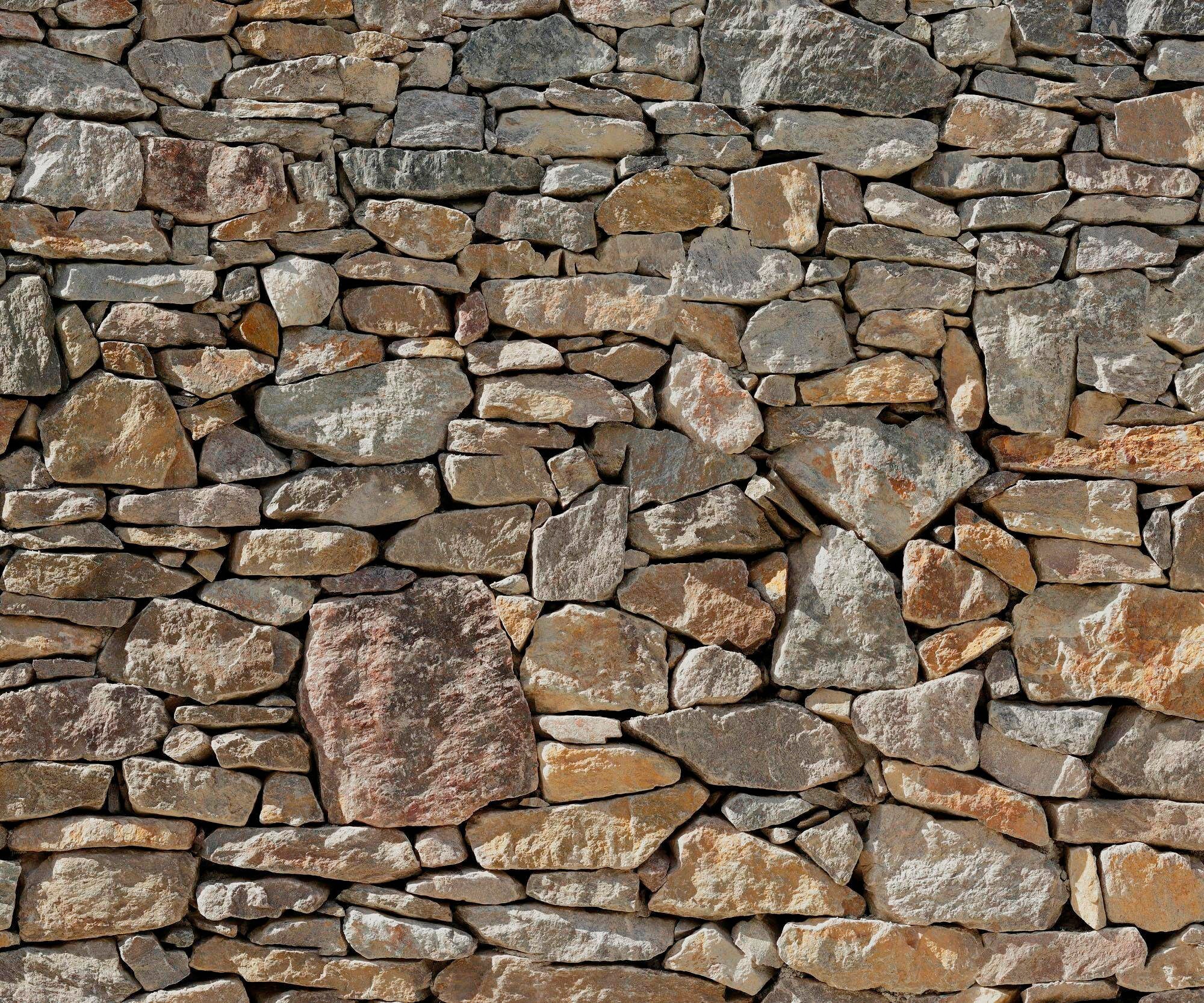 Komar Vliestapete »Stone Wall«, 300x250 cm (Breite x Höhe), Vliestapete, 100 cm Bahnbreite