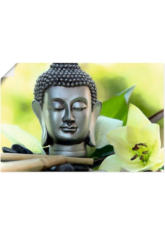 Wandbild »Entspannung und Ruhe mit Buddha«, Buddhismus, (1 St.)