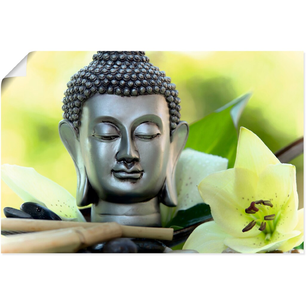 Artland Wandbild »Entspannung und Ruhe mit Buddha«, Buddhismus, (1 St.)