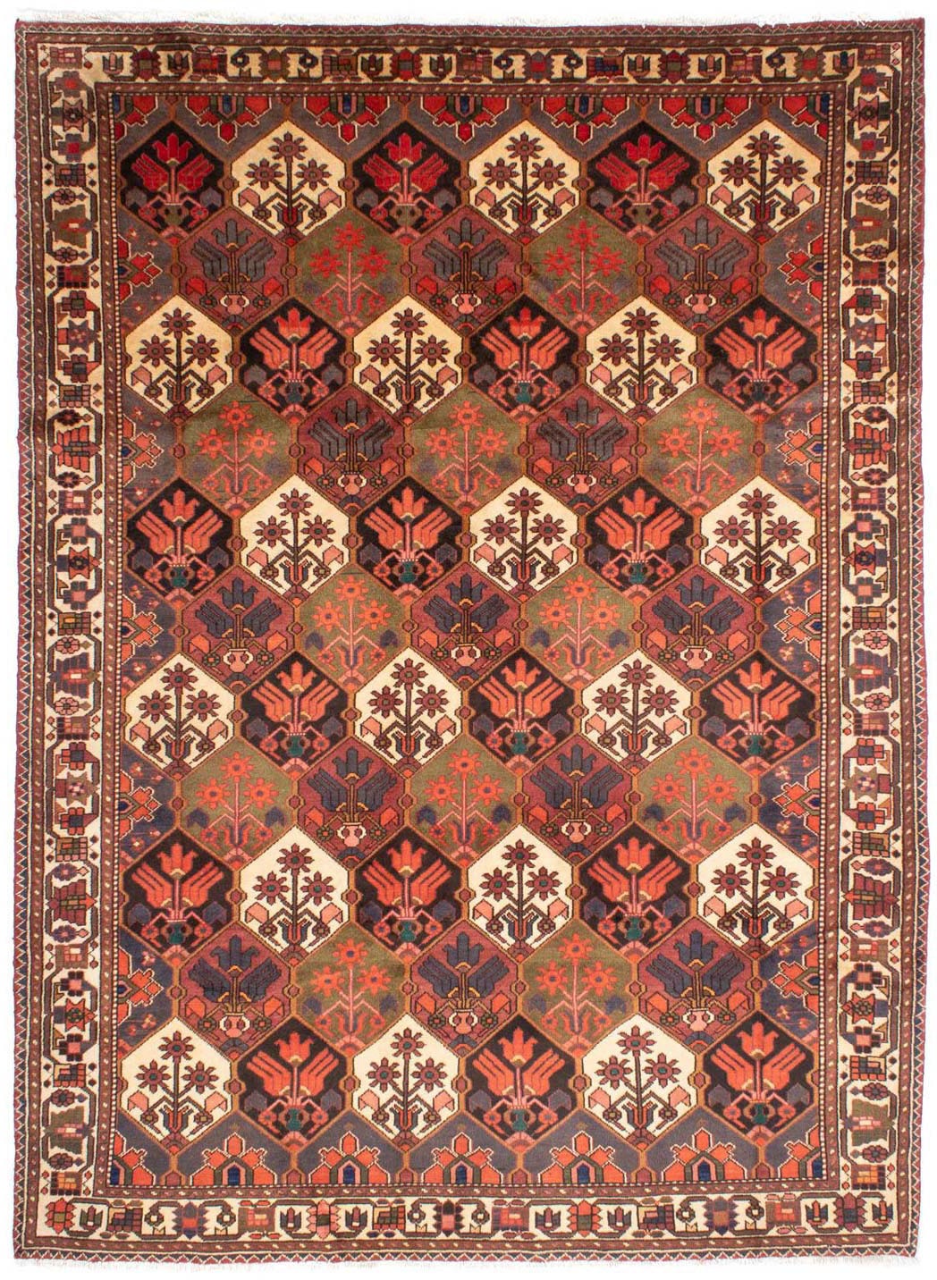 Image of morgenland Wollteppich »Bachtiar Durchgemustert Marrone 287 x 207 cm«, rechteckig, 1 mm Höhe, Unikat mit Zertifikat bei Ackermann Versand Schweiz