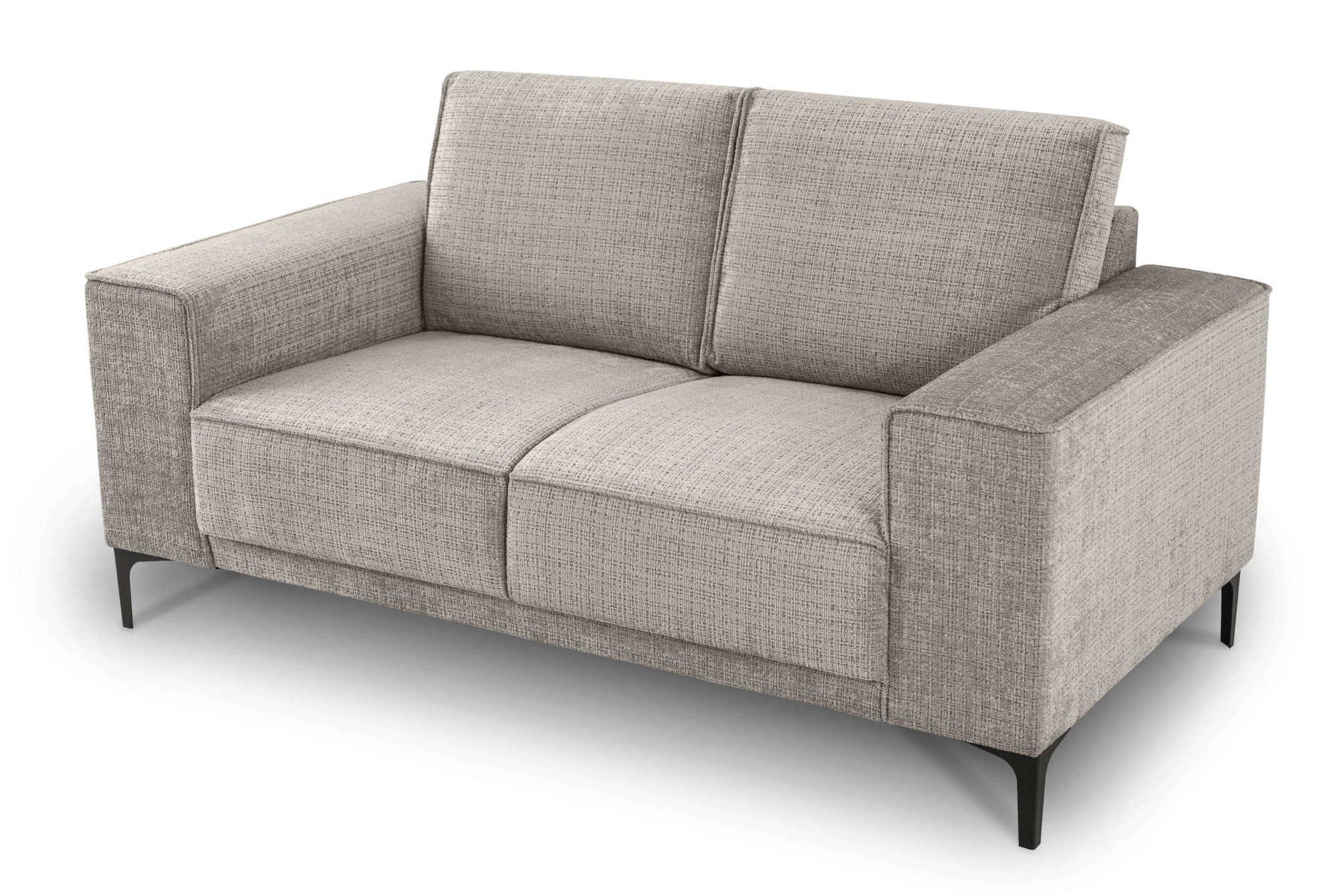 GOODproduct 2-places »OLAND Chenille, Sofa, B: 164 cm, Skandi-Design« 164 cm, suspension à vagues, design scandinave, pieds en métal