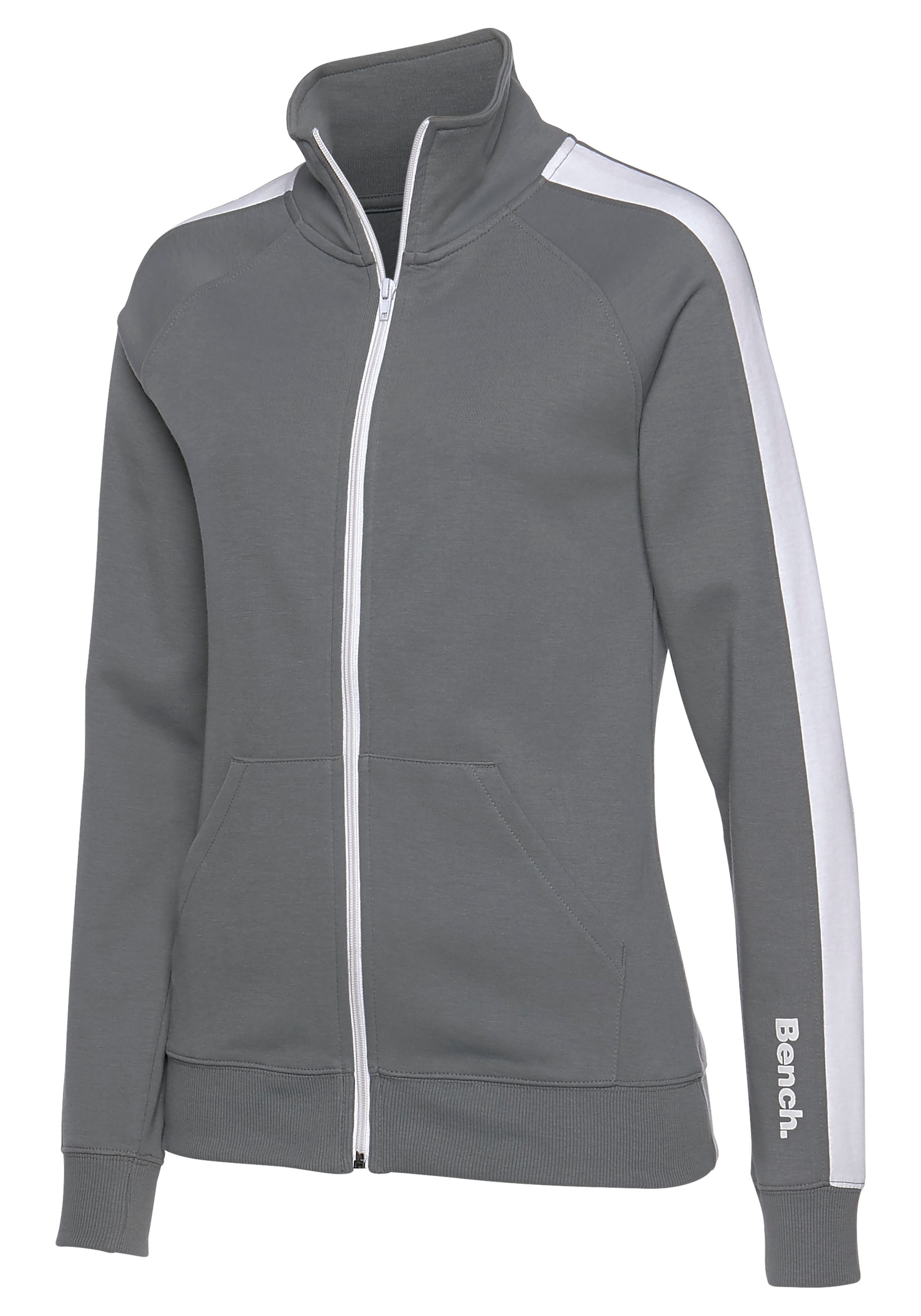 Bench. Loungewear Sweatjacke »-Loungejacke«, mit Seitenstreifen und Stehkragen, Loungewear, Loungeanzug