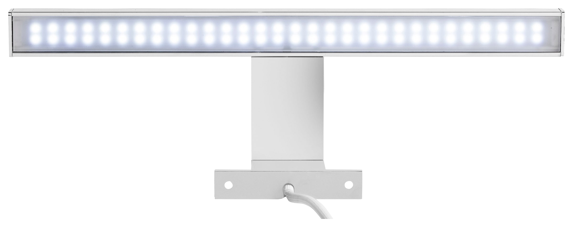 trendteam LED Spiegelleuchte LED-Board Kaltweiss Länge 30 cm - LED Badaufbauleuchte mit kaltem Licht - Mit Multibox
