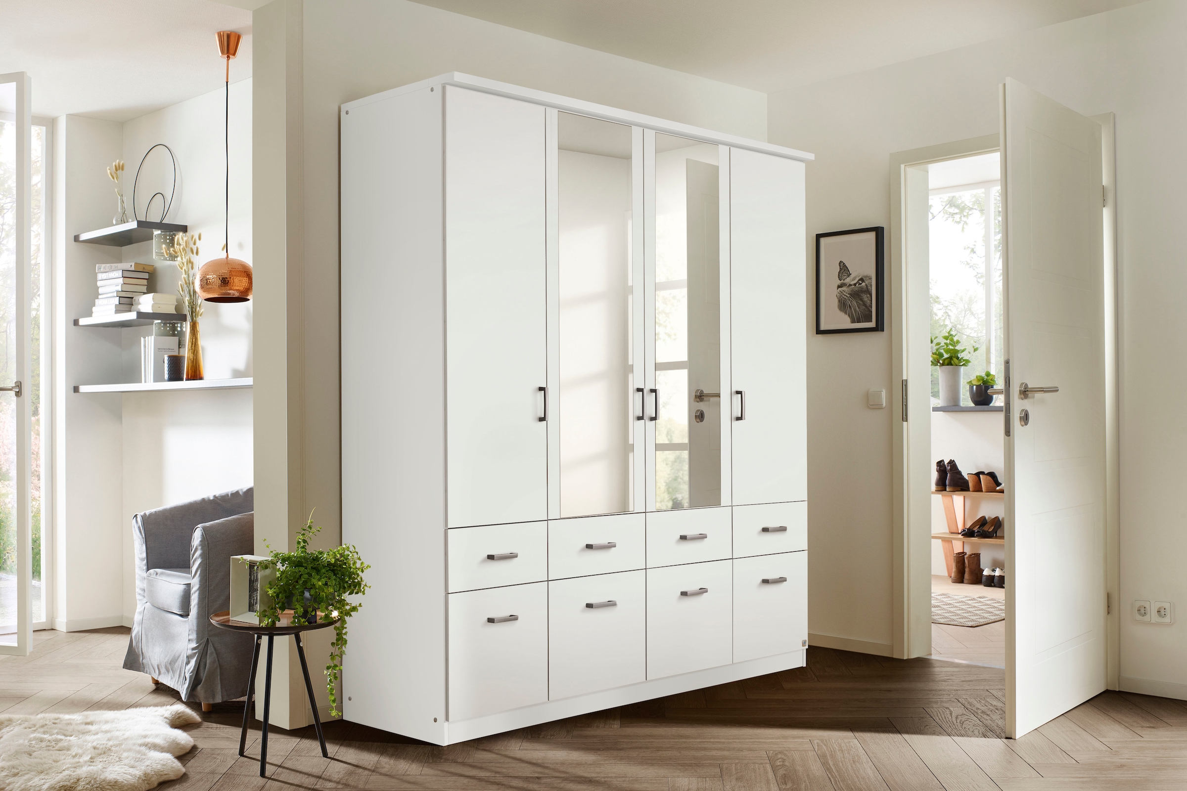 rauch Kleiderschrank »Kleiderschrank Schrank Garderobe deckenhoher Schrank BREMEN«, in vielen Farben und Ausführungen MADE IN GERMANY