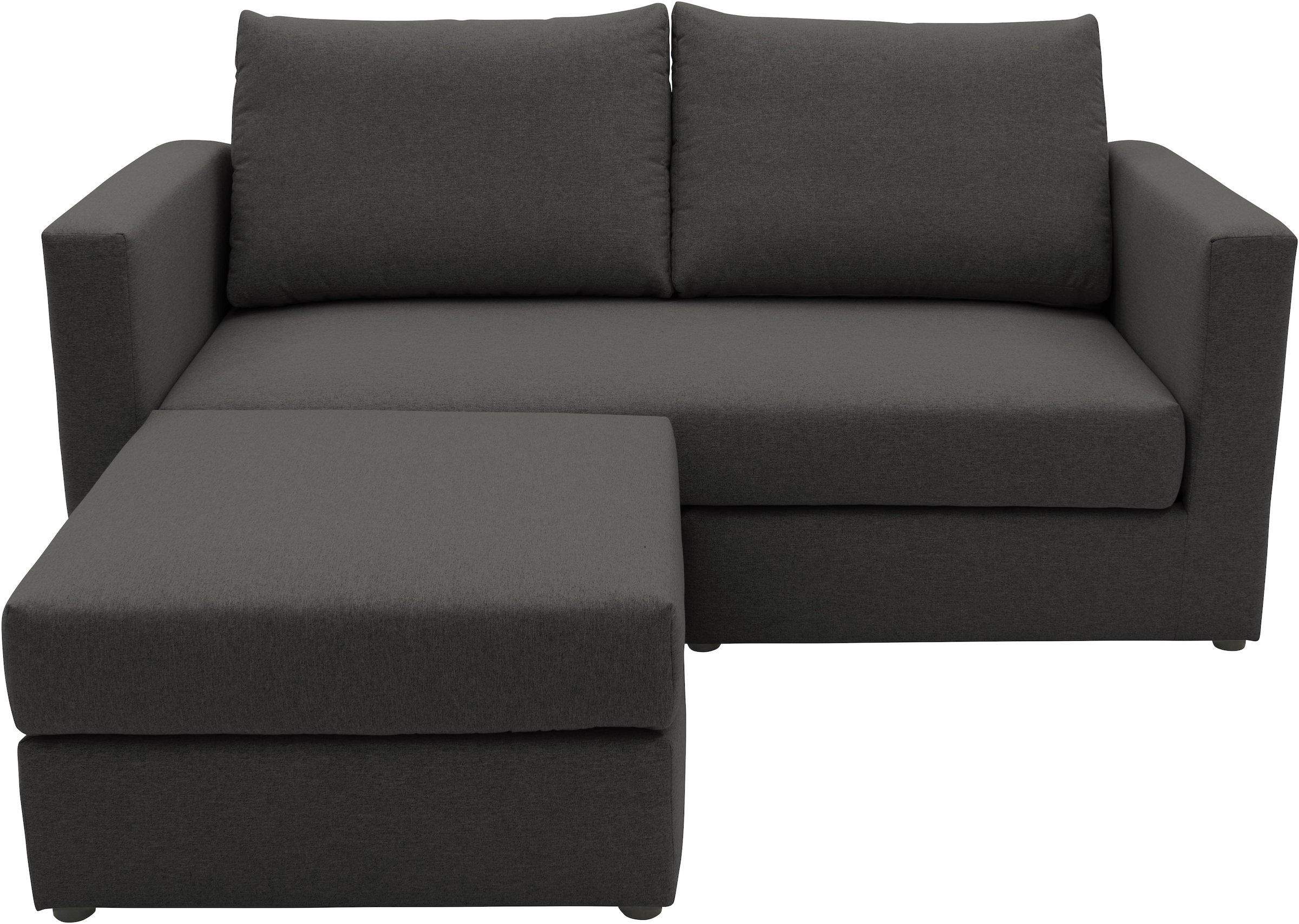 DOMO collection 2-Sitzer »800015, als Sitzmöbel oder Schlafgelegenheit nutzbar, Schlafsofa«, Sitzfläche mit Federkern, inkl. 2 Rückenkissen