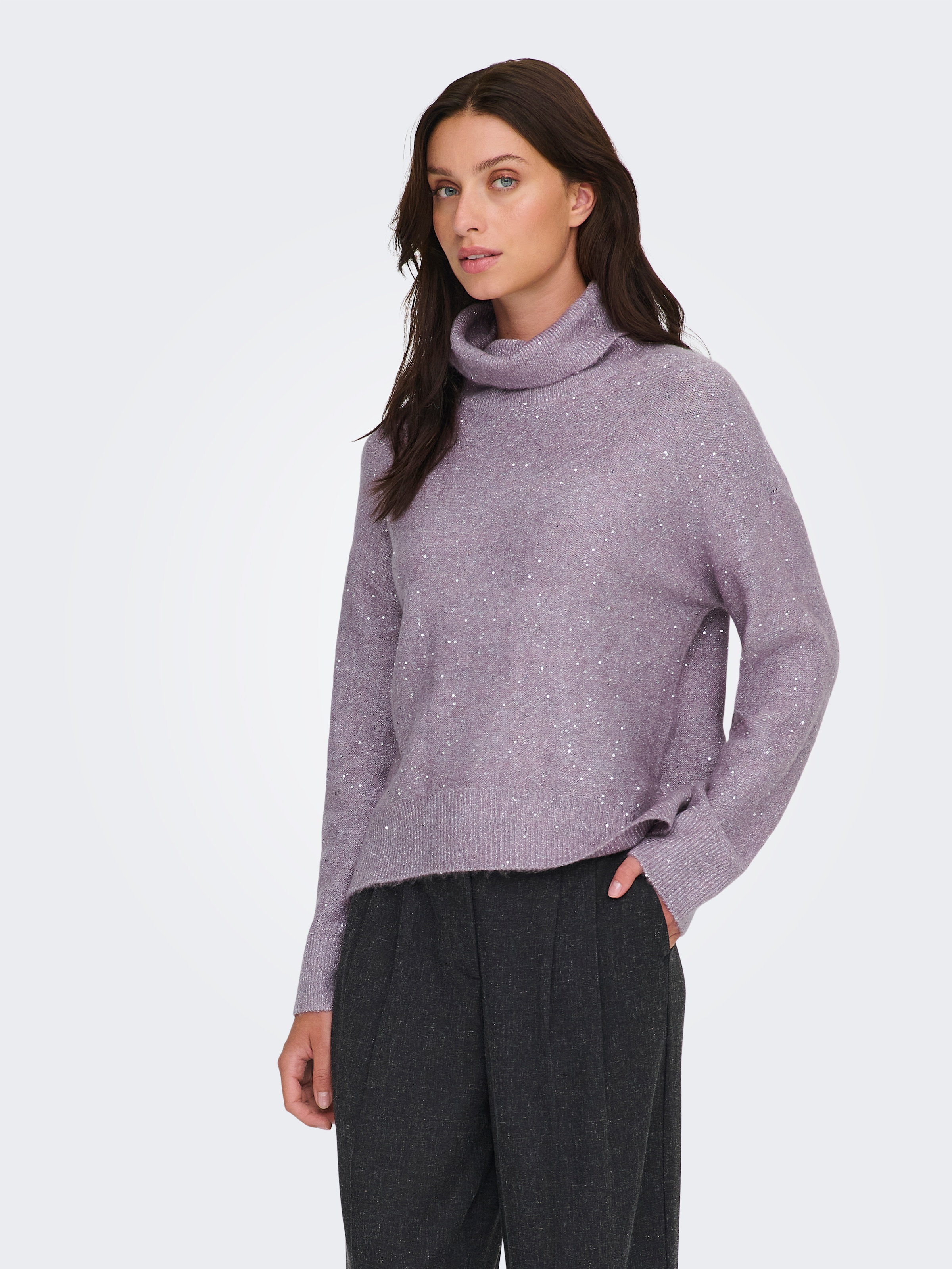 Image of ONLY Rollkragenpullover "ONLARIZONA LS SEQUINS ROLLNECK PULL KNT"