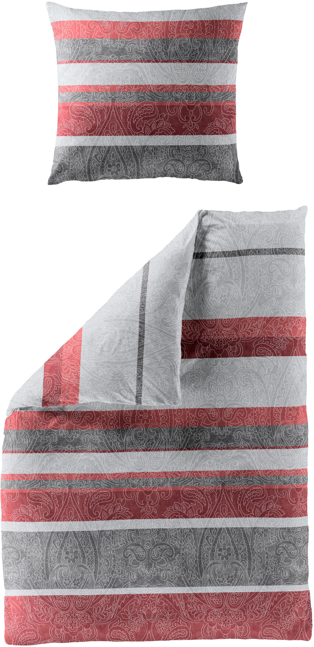 Image of BIERBAUM Bettwäsche "6908" 2 Stk. Biber, 100 % Baumwolle, pflegeleicht