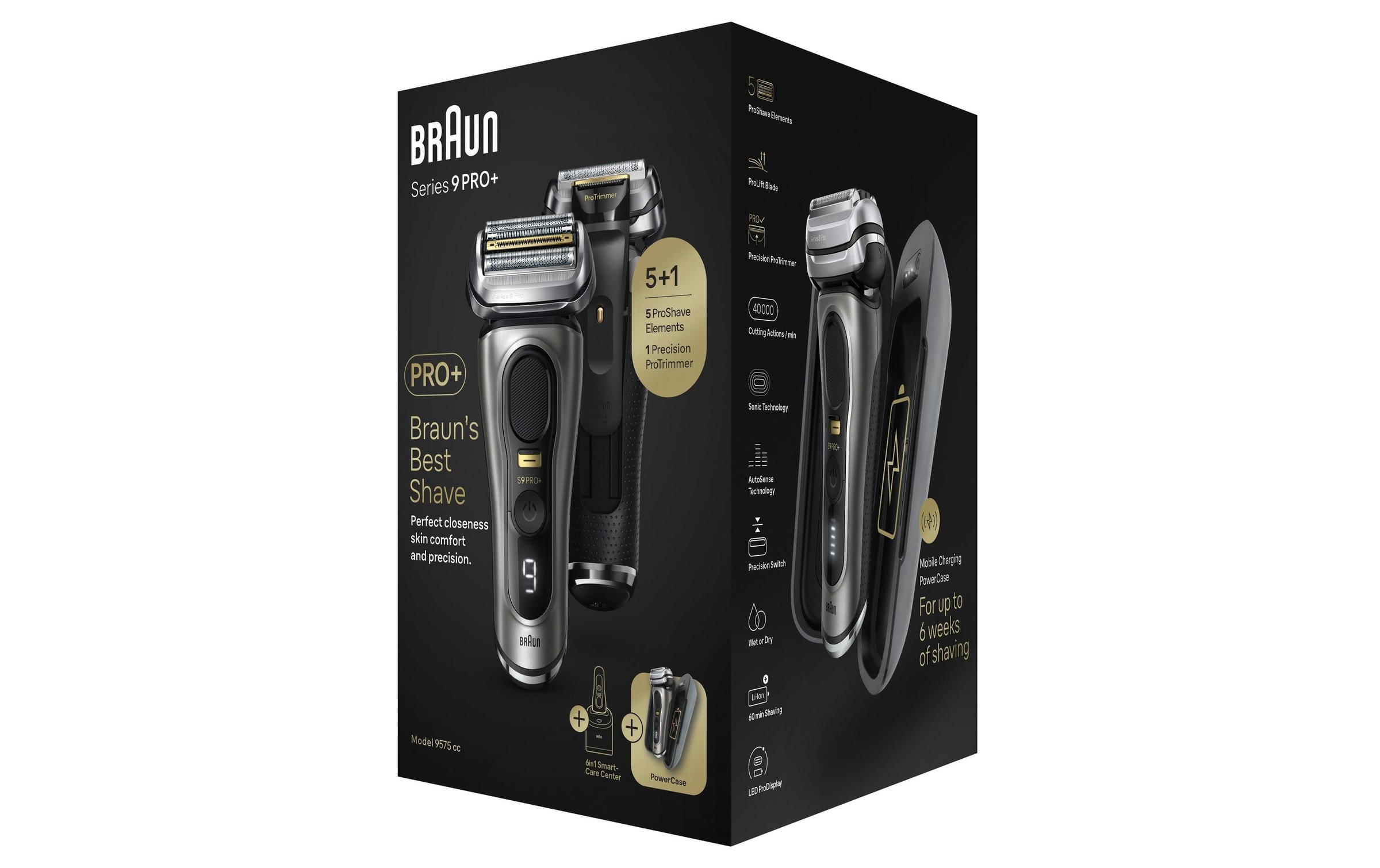 Braun Elektrorasierer »Series 9 Pro+ 9575cc mit Reinigungsstation«
