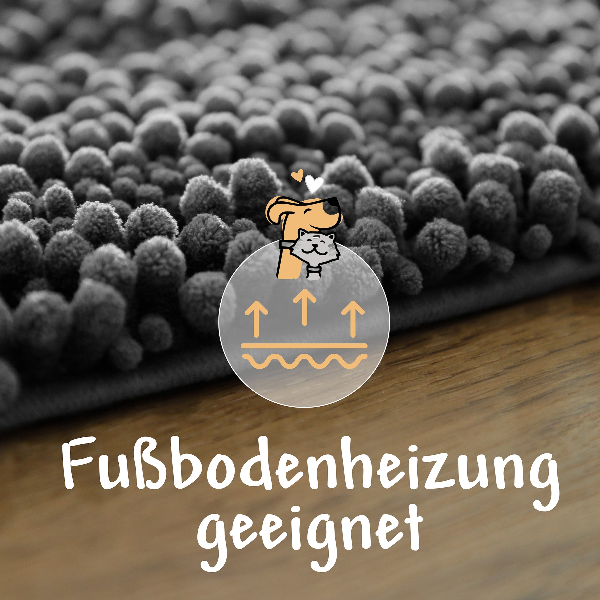 Wecon home Tapis »Cooper« Rectangulaire 22 mm Höhe Haustierteppich, rutschfest, waschbar, weicher Chenille Teppich