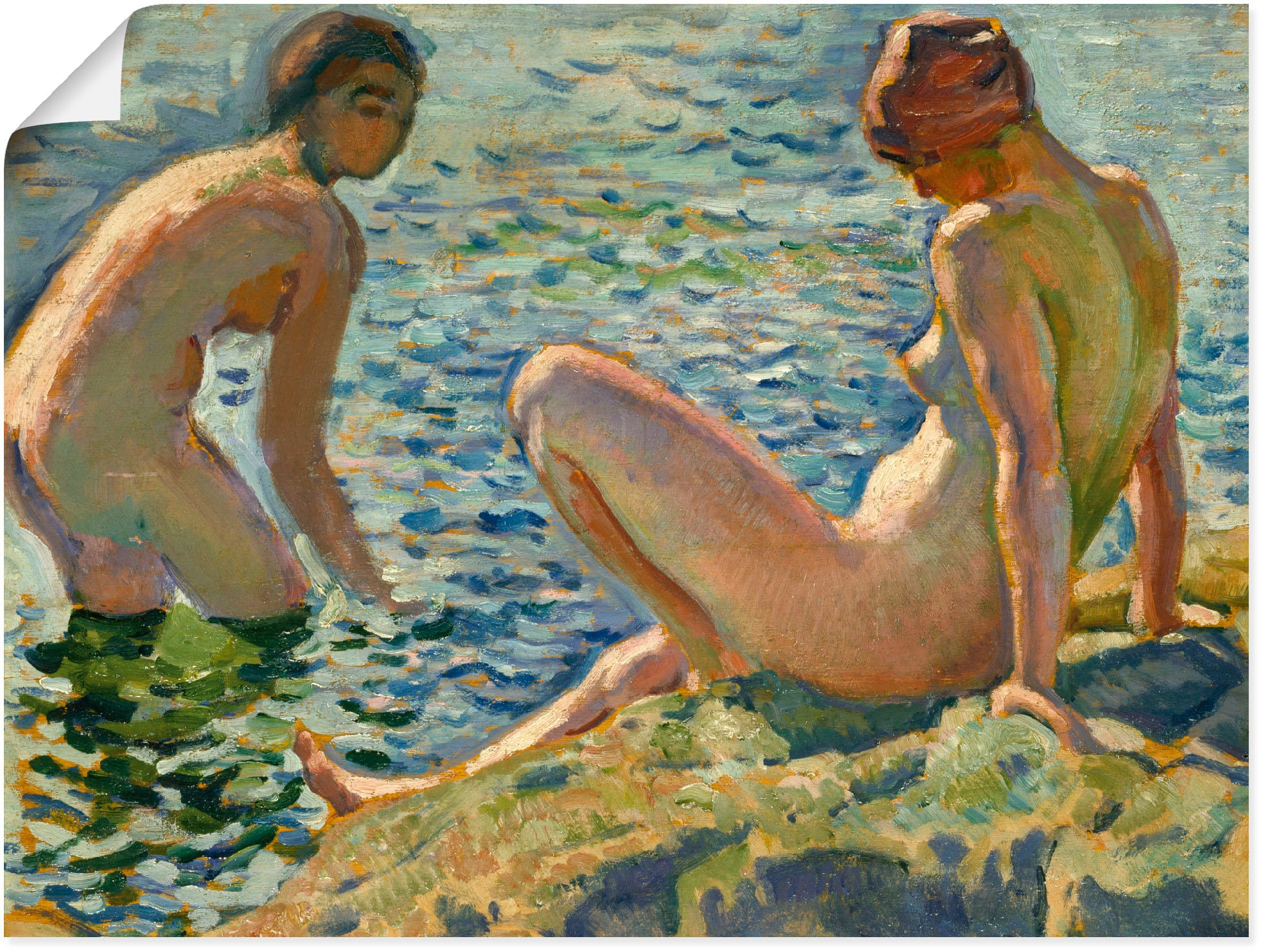 Image of Artland Wandbild »Les Baigneuses. Die Badenden«, Bilder von Frauen, (1 St.), in vielen Grössen & Produktarten - Alubild / Outdoorbild für den Aussenbereich, Leinwandbild, Poster, Wandaufkleber / Wandtattoo auch für Badezimmer geeignet bei Ackermann Versan