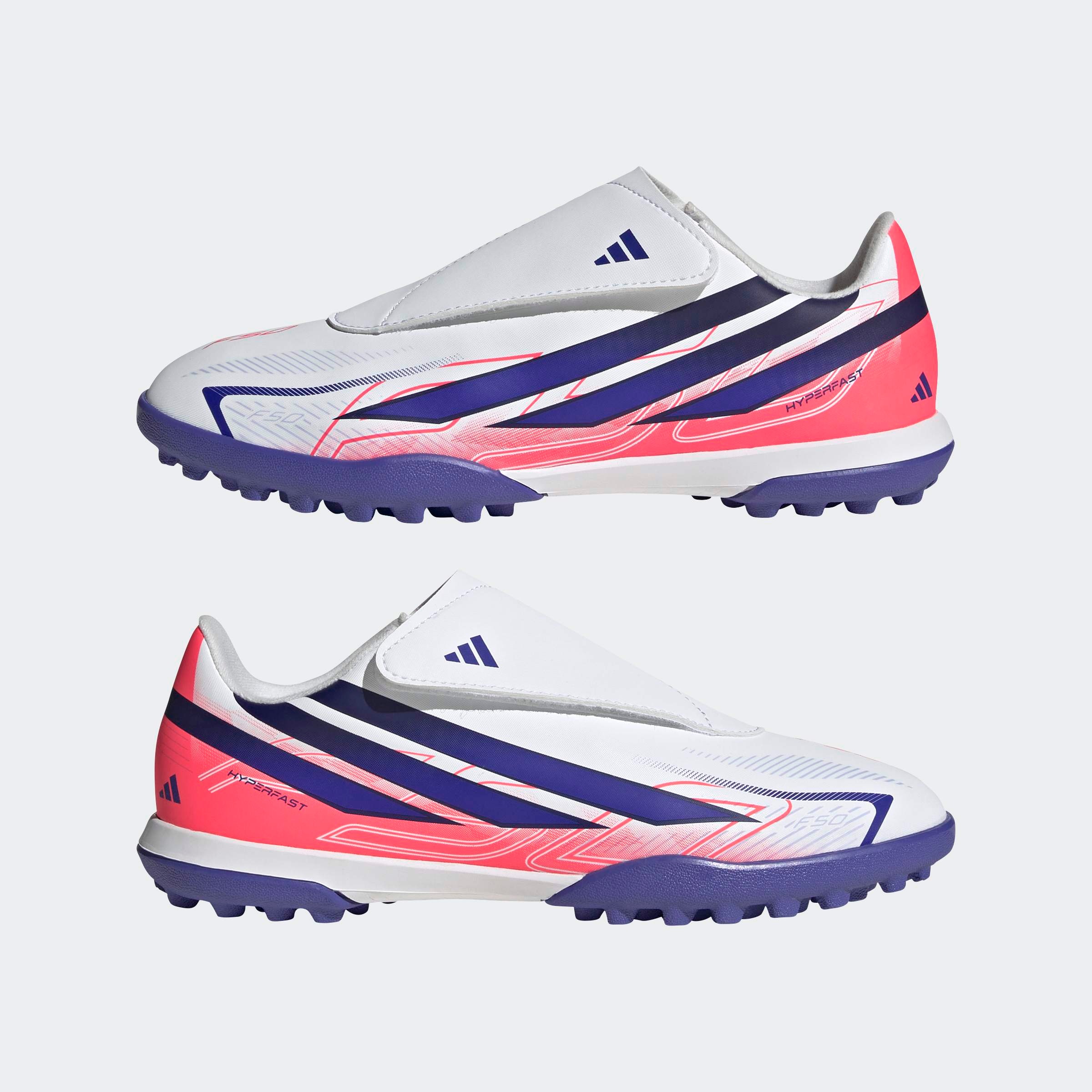 adidas Performance Chaussure de football »F50 HYPERFAST CLUB KIDS , HYBRIDRASEN, KLETTVERSCHLUSS«  pour enfants et adolescents