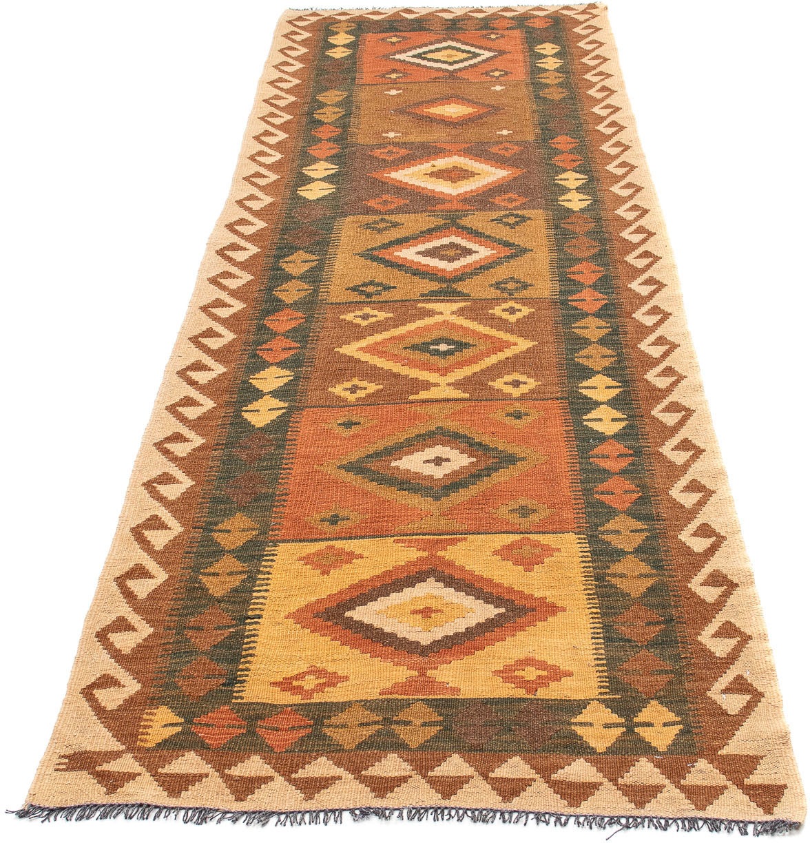 Image of morgenland Läufer »Kelim Maimene Streifen 204 x 67 cm«, rechteckig, 0,5 mm Höhe, Wendeteppich bei Ackermann Versand Schweiz