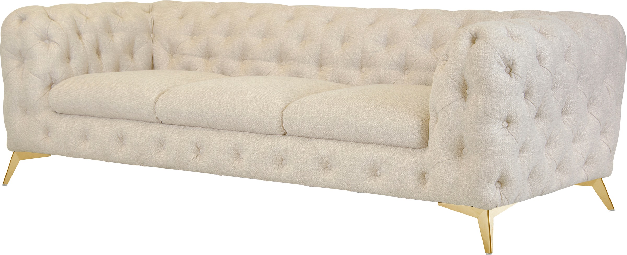 Home affaire Chesterfield-Sofa »Glynis« aufwändige Knopfheftung, moderne Chesterfield Optik, Fussfarbe wählbar
