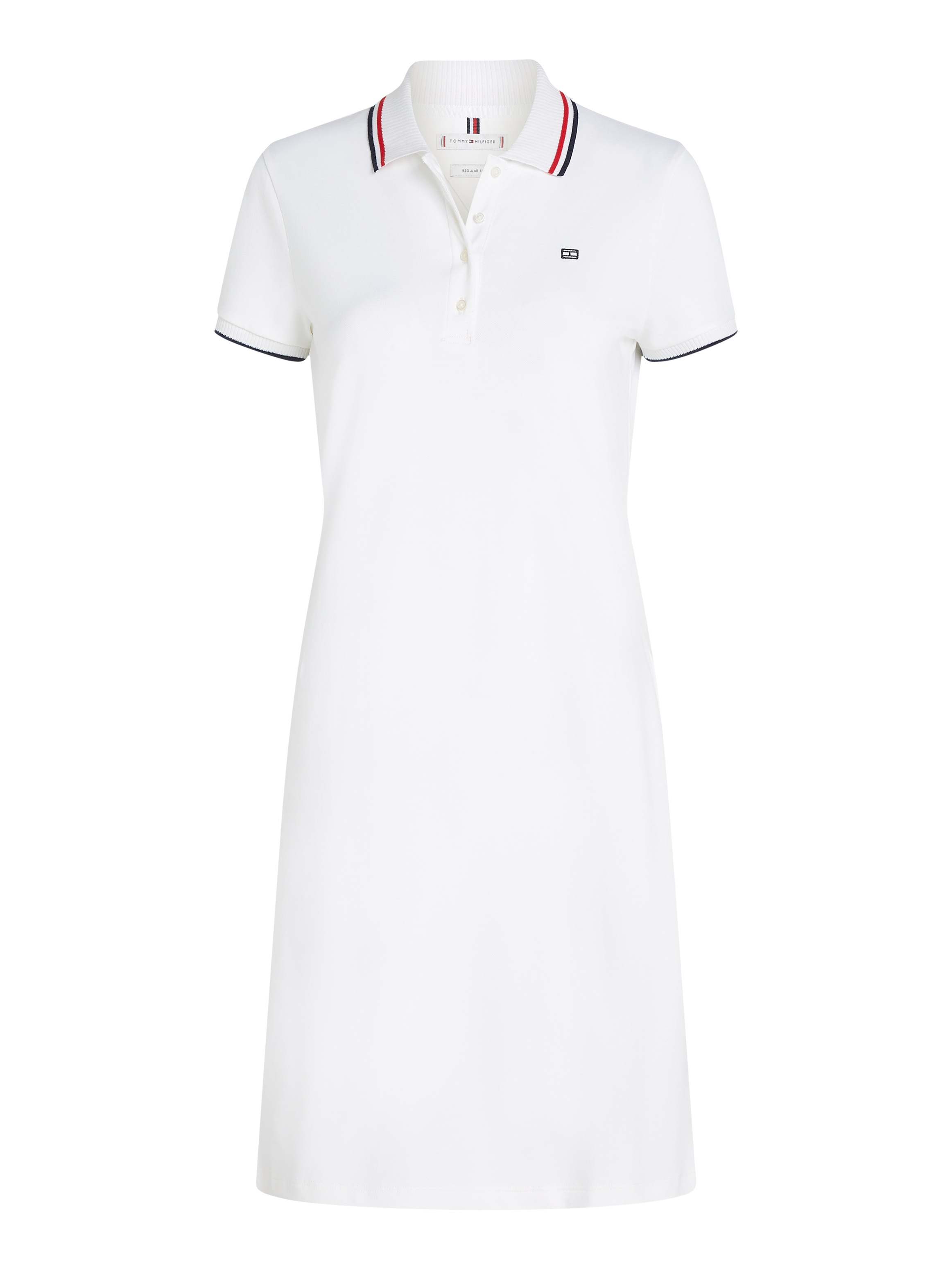 Tommy Hilfiger Polokleid »SPORTY FEMININE REG POLO DRESS« mit Kontrast-Streifen, Logostickerei