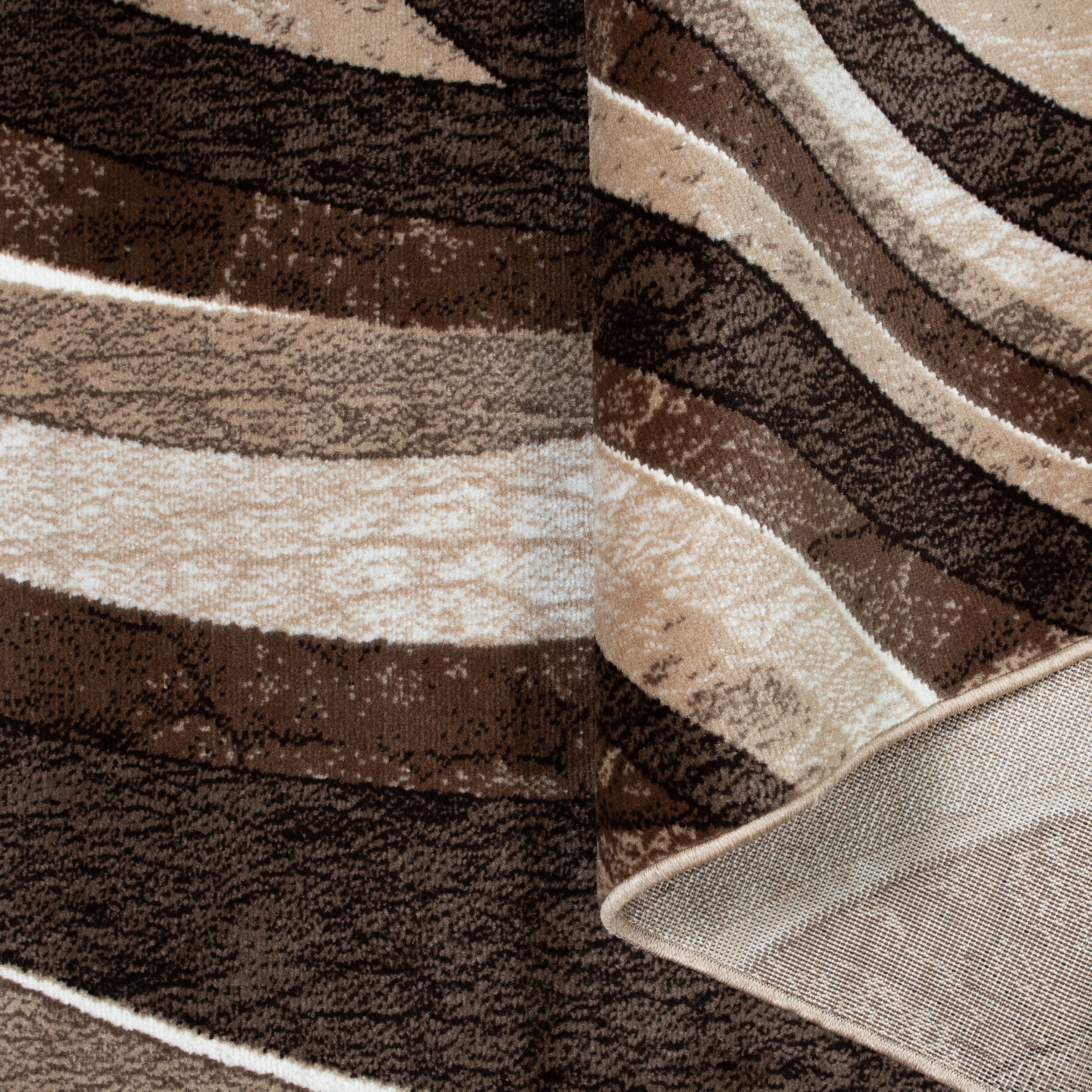 my home Tapis »Livil, modernes Wellen-Design« Rectangulaire 8 mm Höhe 3D-Effekt, Kurzflor, Wohnzimmer, Esszimmer, Schlafzimmer