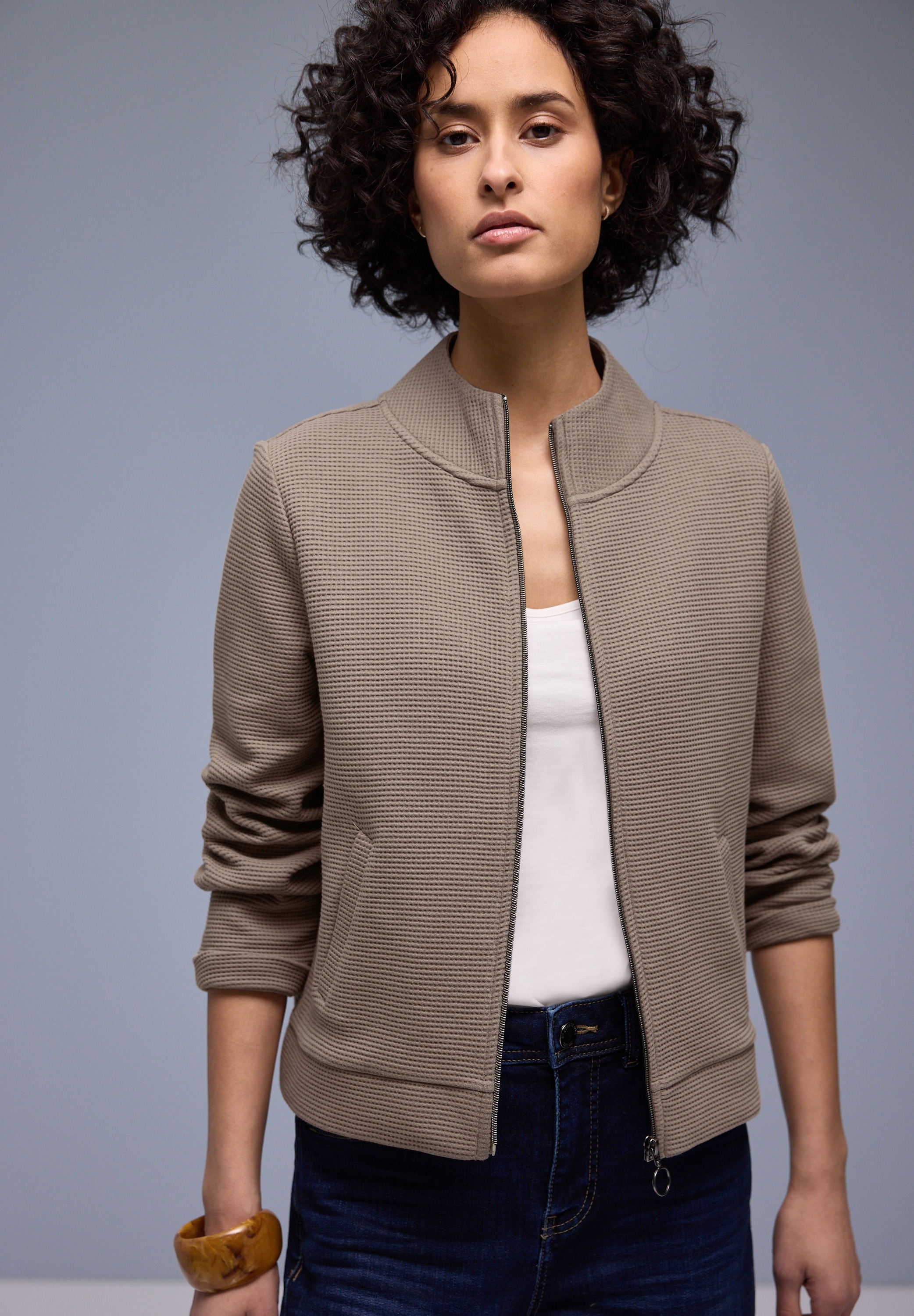 Image of STREET ONE Sweatjacke mit Taschen