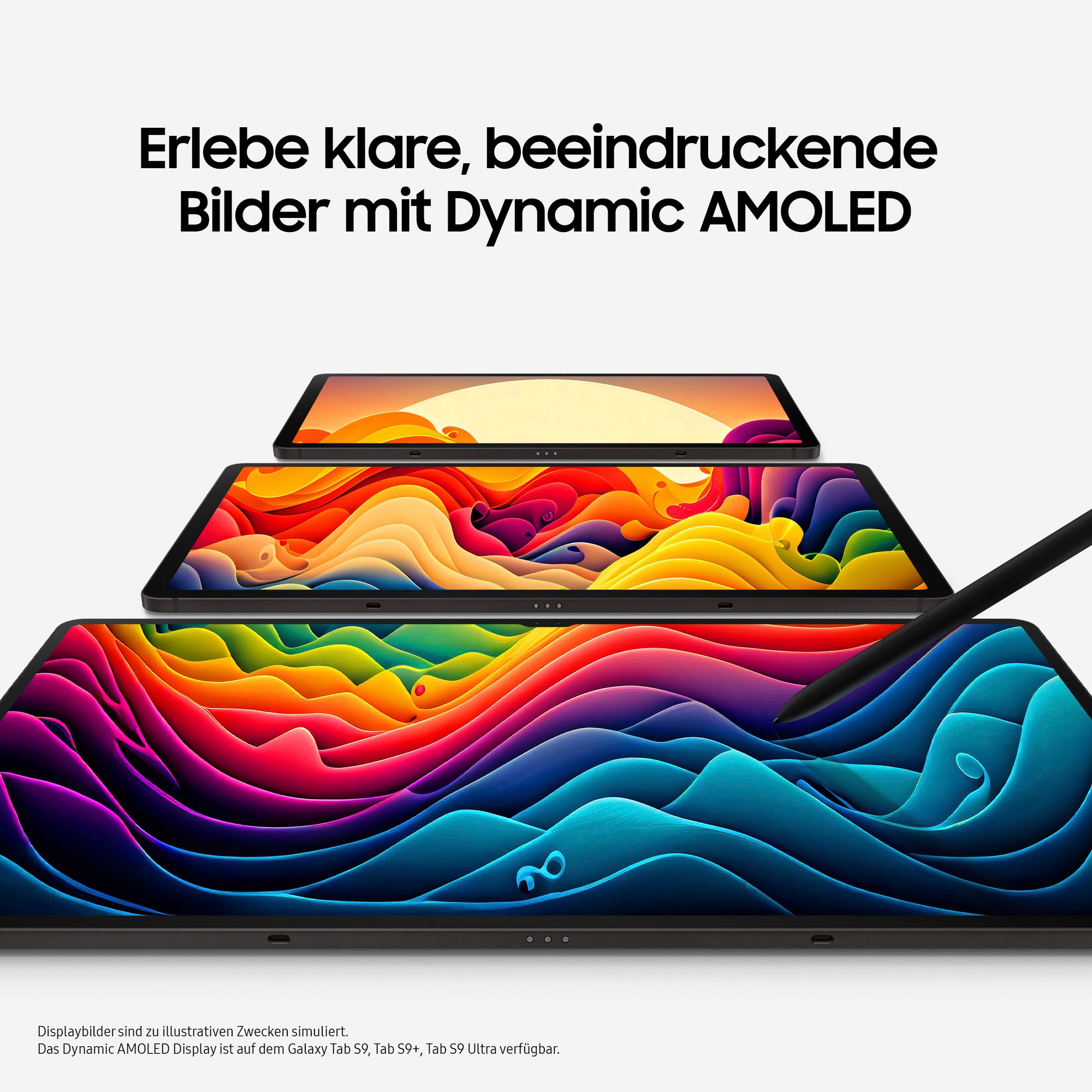 Samsung Tablet »Galaxy Tab S9+ 5G«, (31,5 cm / 12,4 Zoll), Android, WQXGA+, 5G, AI-Funktionen)