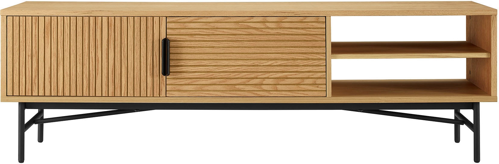 SalesFever Lowboard, Kommode, Eiche Echtholzfurnier, Breite 160 cm