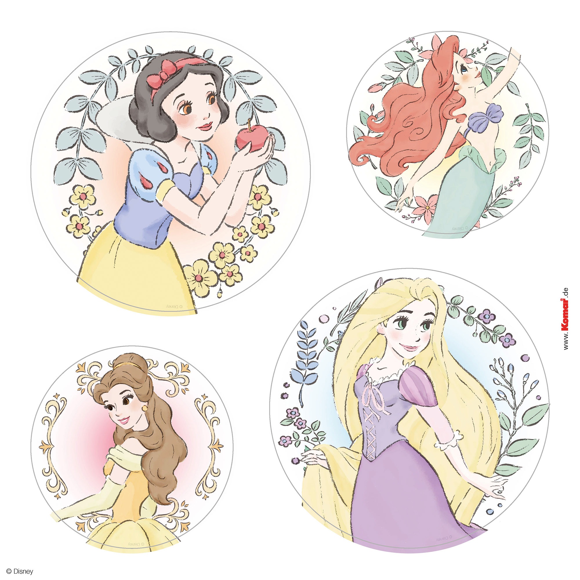 Komar Tableau de fenêtre »Fenstersticker - Princess Kindness - Grösse 30 x 30 cm« 34 x 30 cm, 2 Bogen