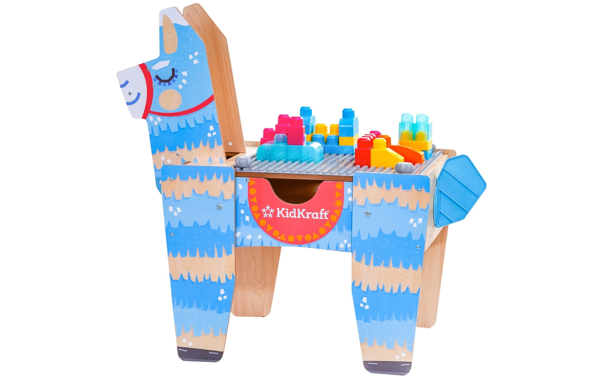 Spielbausteine »Kid Kraft Llama Pinata Bausteintisch«, (50 St.)