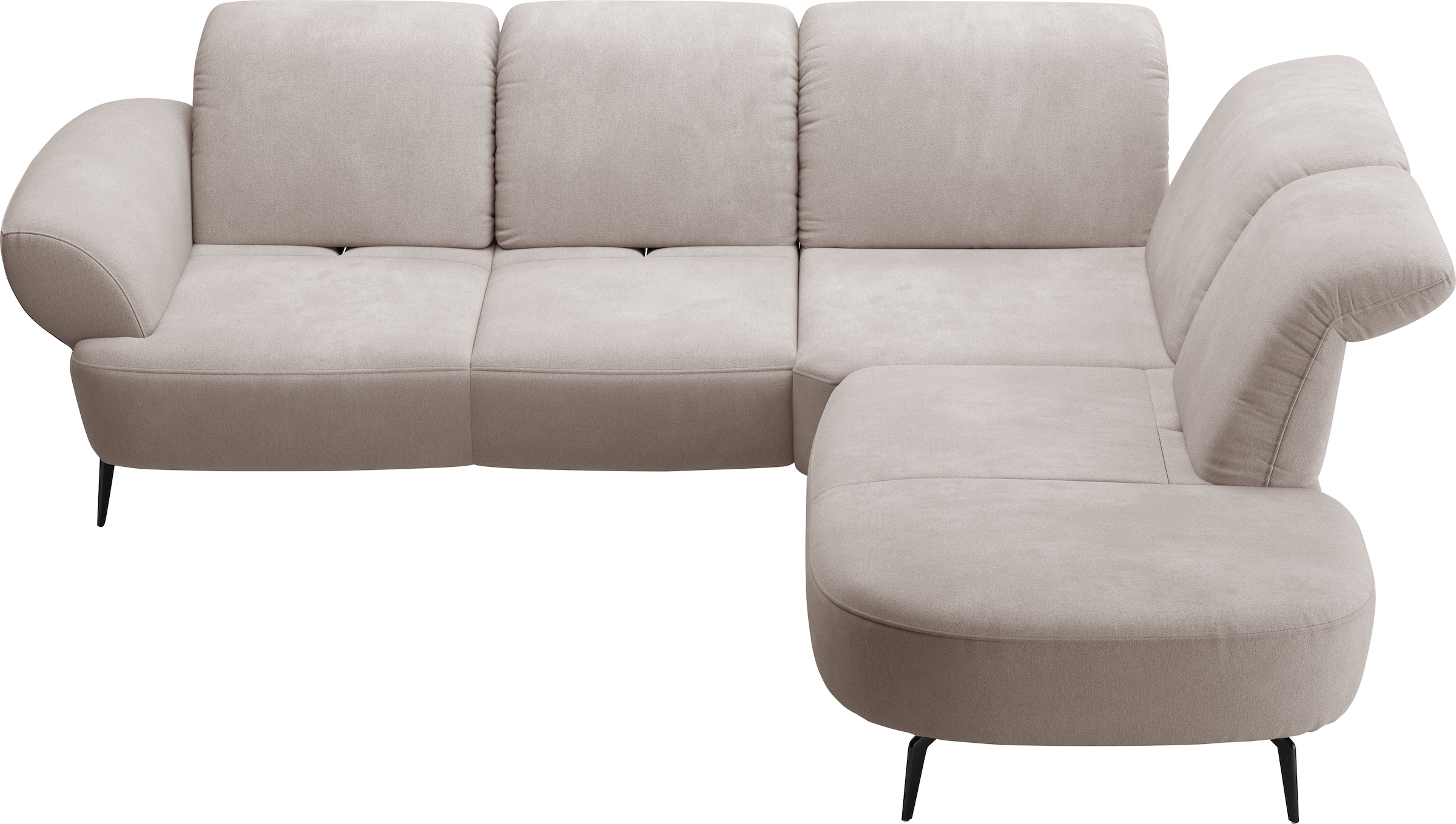 sit&more Ecksofa »Dance, L-Form, inkl. Sitztiefenverstellung«, inkl. Click&Seat, optional mit Kopfteilverstellung