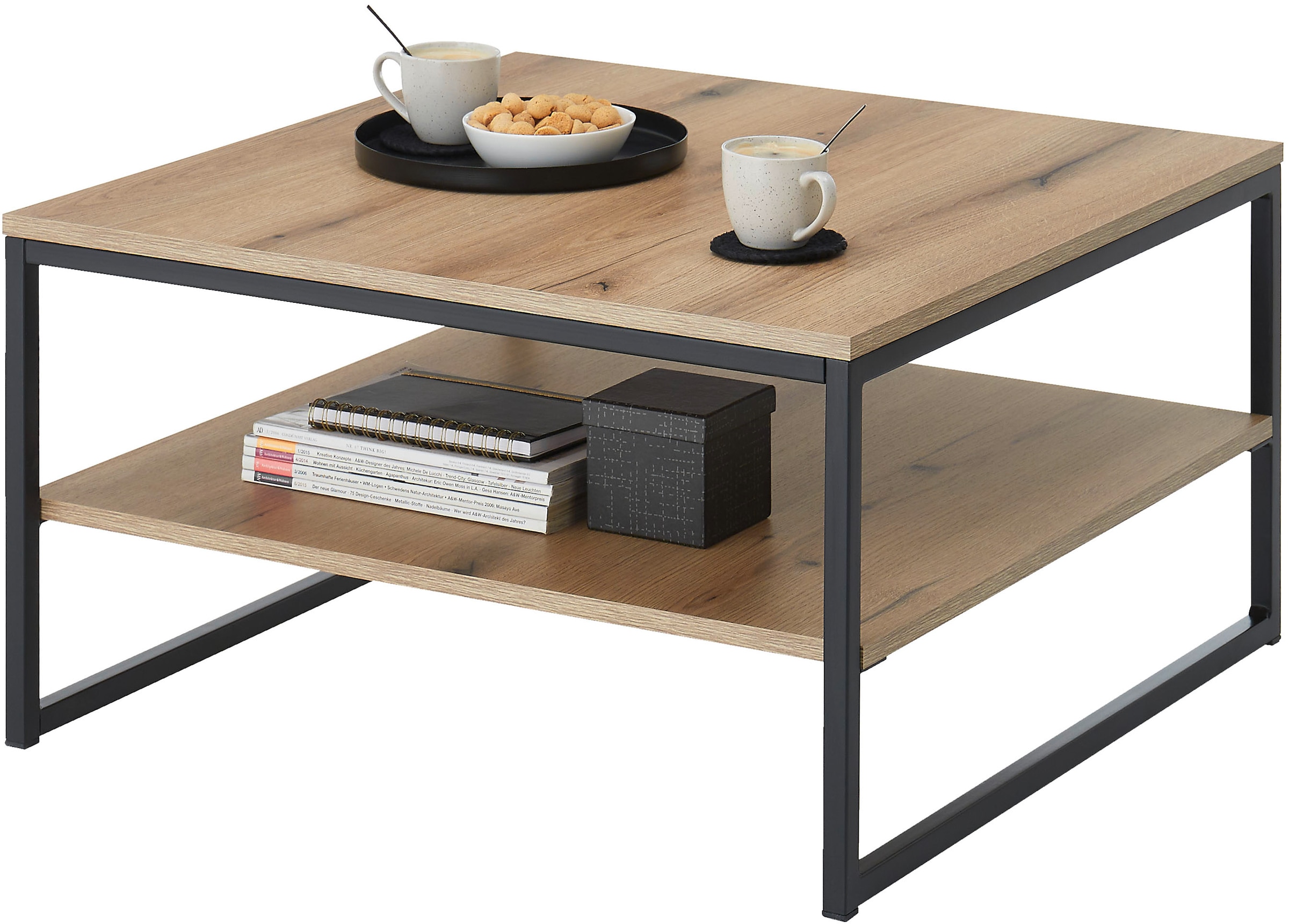 Stolkom Table basse »Cube Couchtisch B/H/T 75x40x75 cm« 1 cuis tlg. pulverbeschichtet, quadratisch