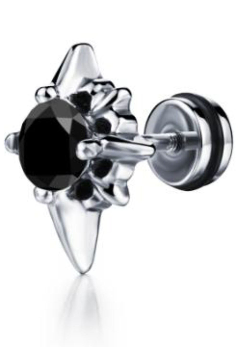 Firetti Single-Ohrstecker "Schmuck Geschenk Ohrschmuck einzeln Kreuz" mit Zirkonia (synth.)