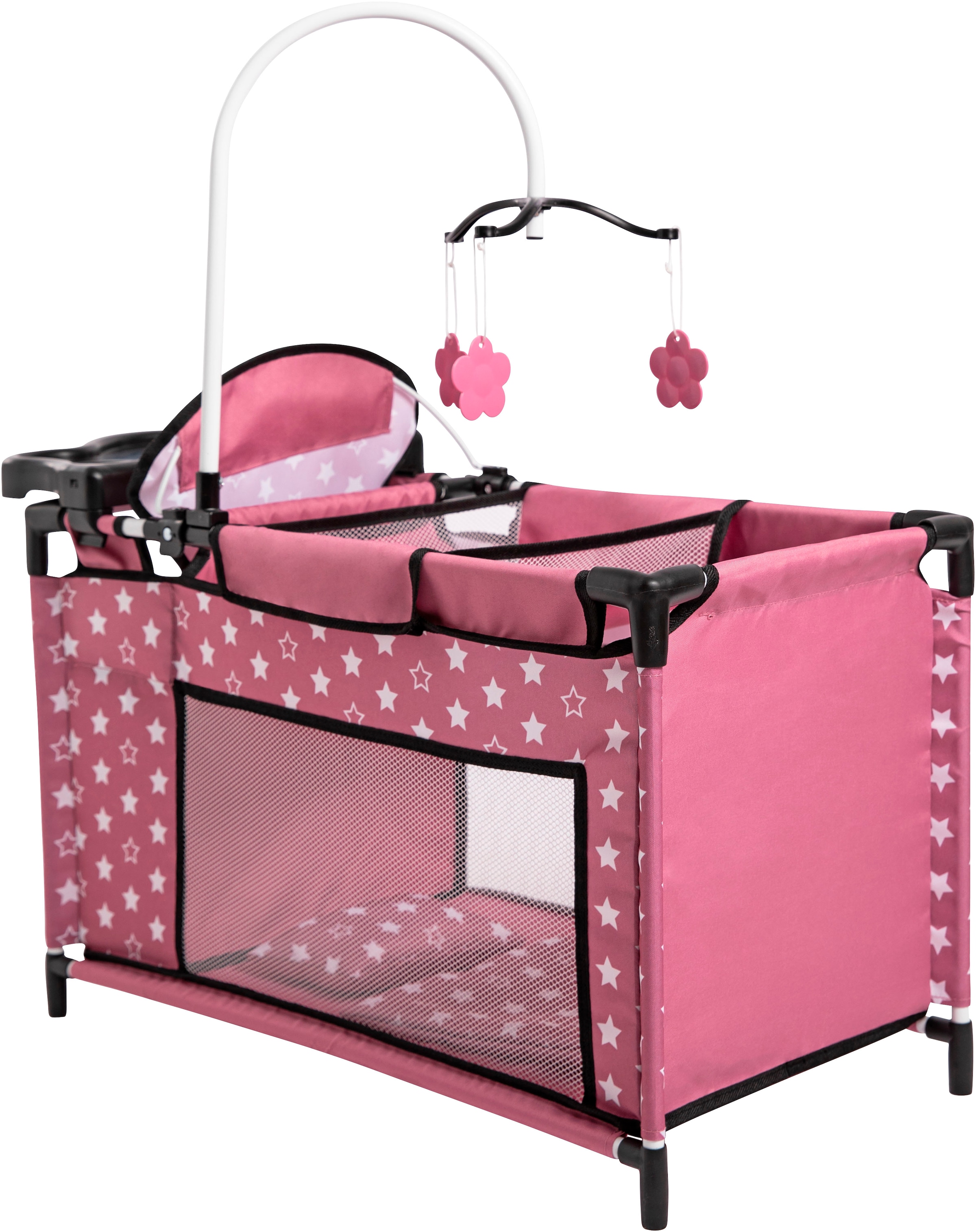 Bayer Lit de poupée »Multibett« mit integriertem Hochstuhl, Wickelablage und Mobile