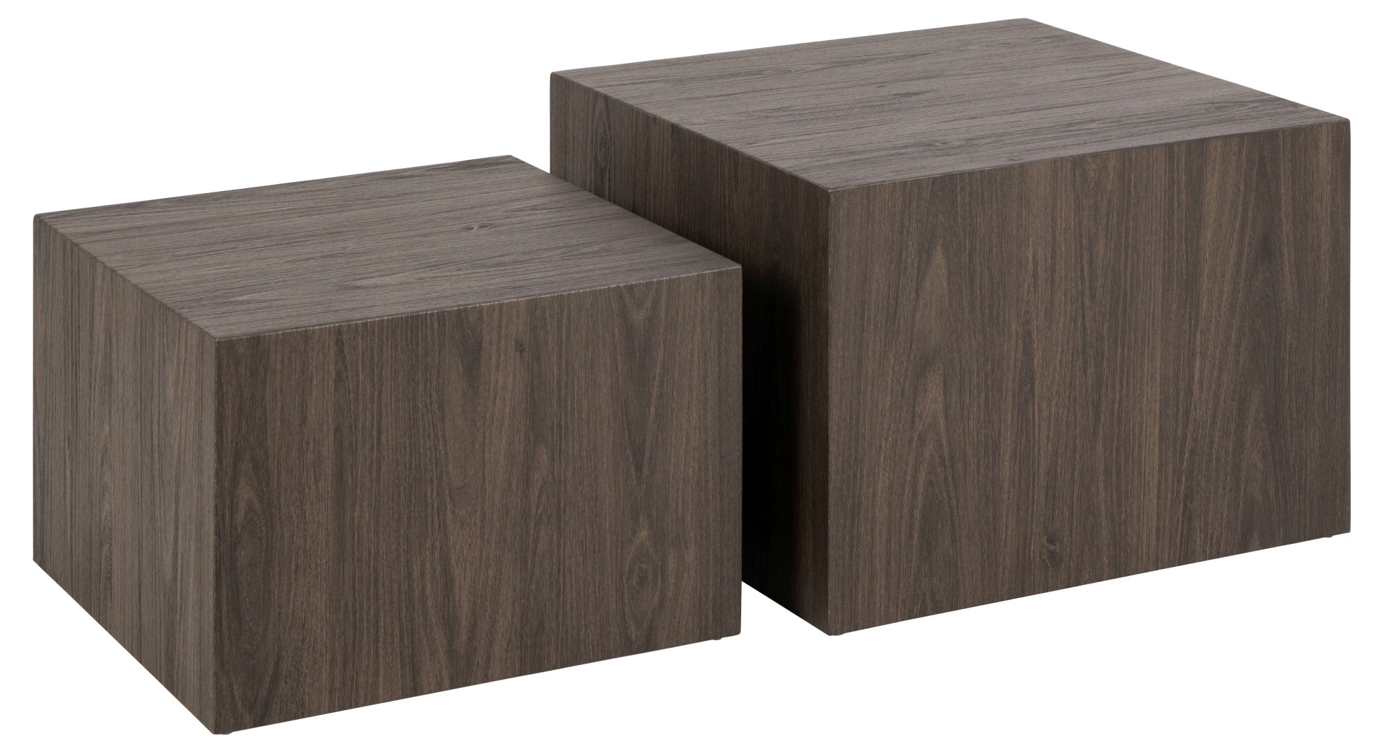 Image of ACTONA GROUP Couchtisch "Dice" Set, Im Set 2 Stück, 2 Stk. tlg. Couchtischsatz, Schwartz Ocean rau Papier, 2 stk, 58x58x40cm