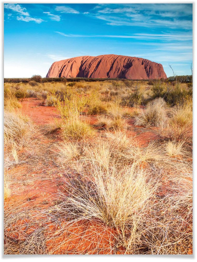 Poster »Ayers Rock Wüsten Urlaub Fotokunst«, Australien, (1 St.), Poster ohne...