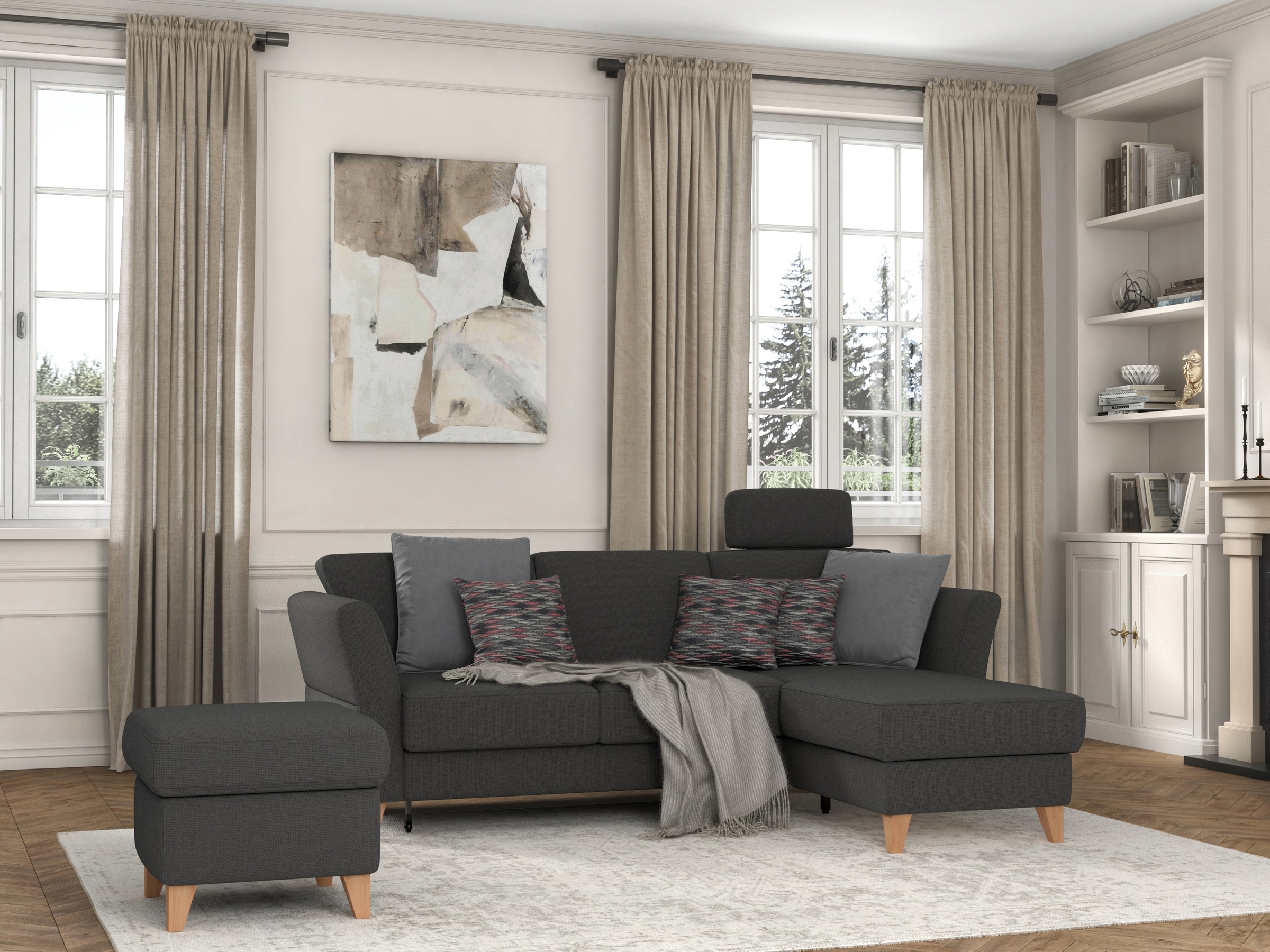 sit&more Stauraumhocker »Visby« Stauraum, auch erhältlich mit Wasser zu reinigendem "Soft clean" Bezug