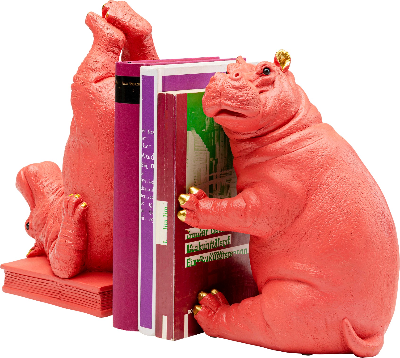 Kare Design Serre-livres »Hippo Pink« aus Polyresin