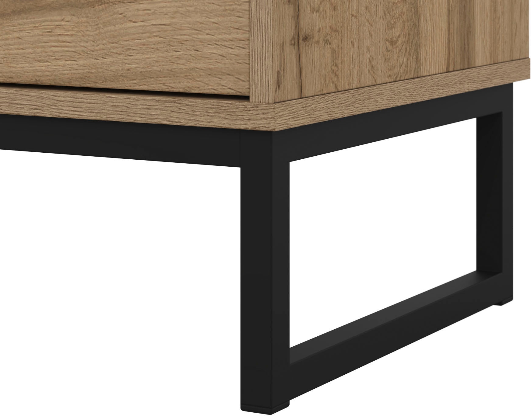 GOODproduct Sideboard »Loft, Breite 208,5 cm, grifflose Kommode 4 Türen/2 Schubkästen.« Schubladenschrank mit viel Stauraum, Einlegeböden verstellbar