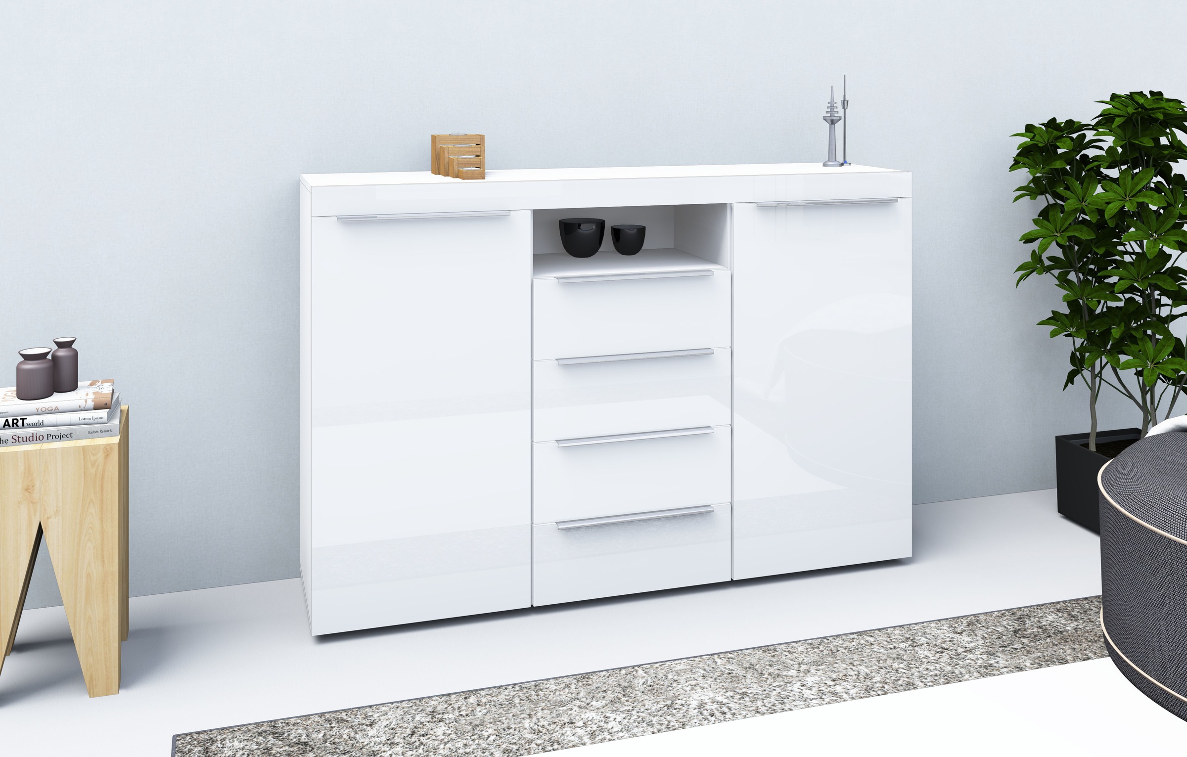borchardt Möbel Highboard »Durban«, Breite 139 cm