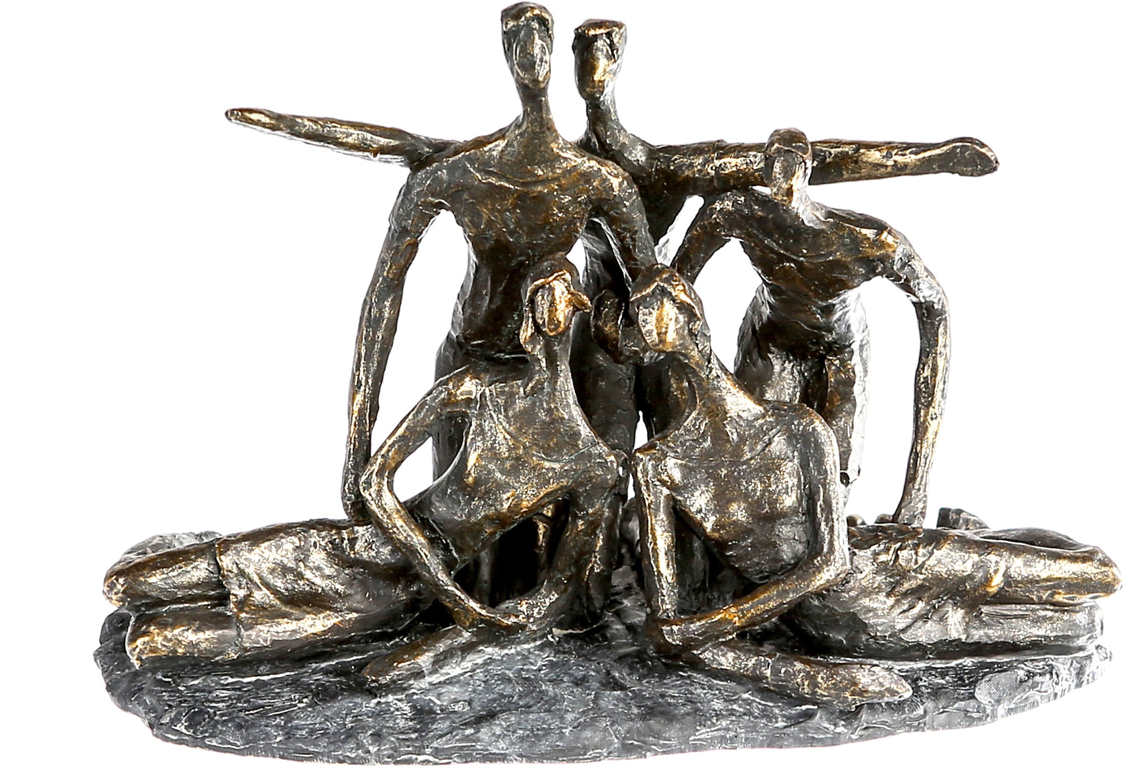 Image of Casablanca by Gilde Dekofigur »Skulptur Gruppenfoto, bronzefarben/grau«, (1 St.), Dekoobjekt, Höhe 21, mit Spruchanhänger, Wohnzimmer bei Ackermann Versand Schweiz