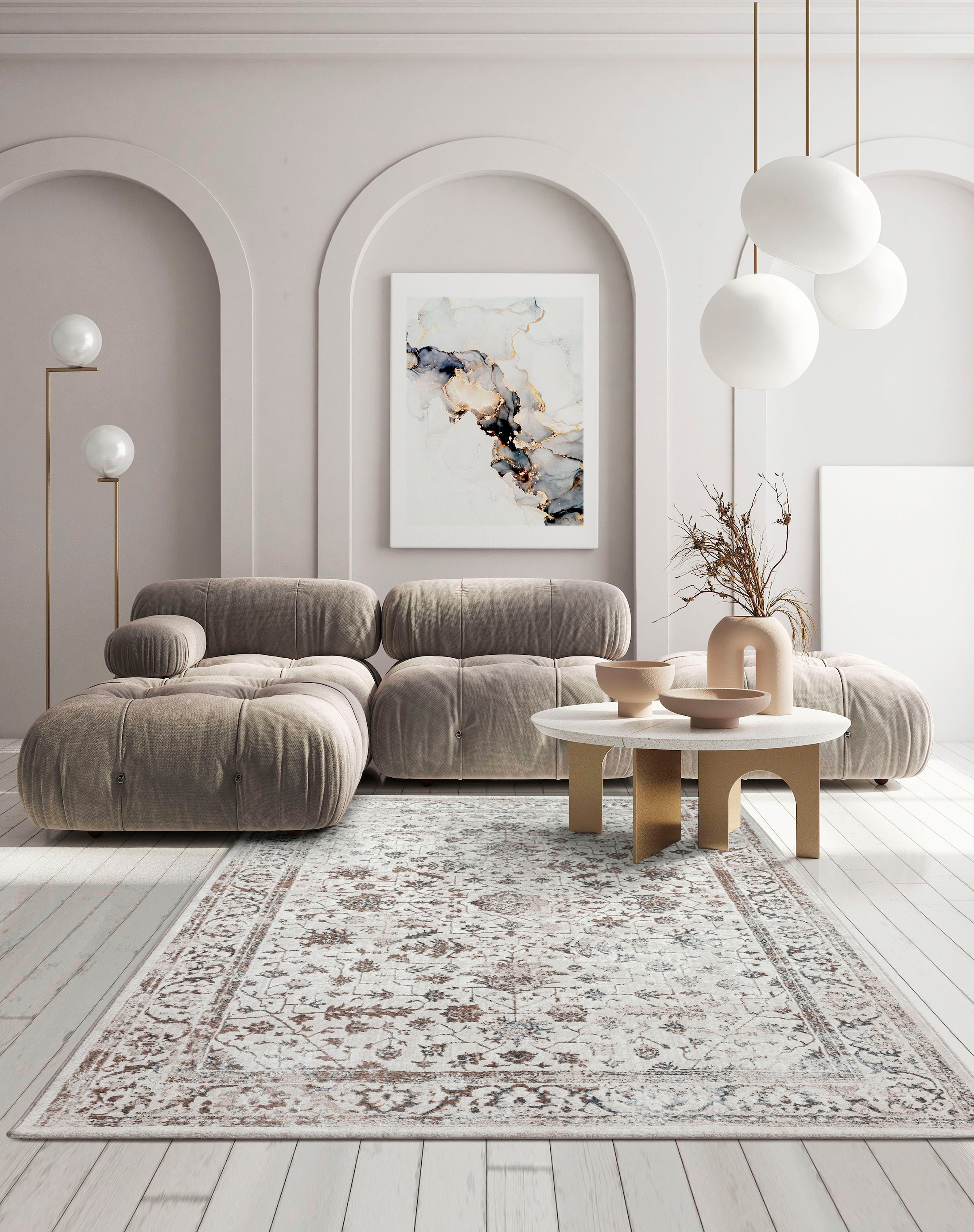 Image of merinos Teppich "Creation 50112" rechteckig 10 mm Höhe elegant, glänzend, Kurzflor, pflegeleicht, Wohnzimmer