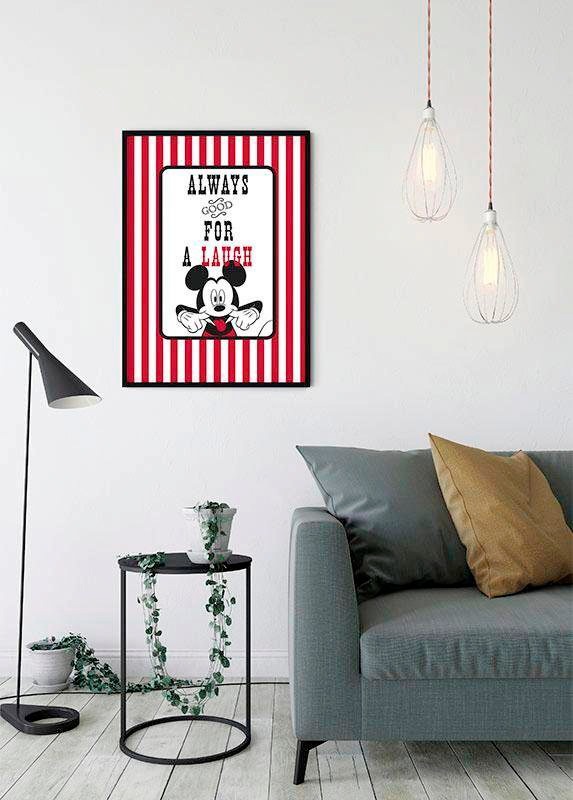 Komar Bild »Mickey Mouse Laugh« Disney 1 Stk. tlg. Wandbild zur Dekoration im Kinderzimmer - ohne Rahmen