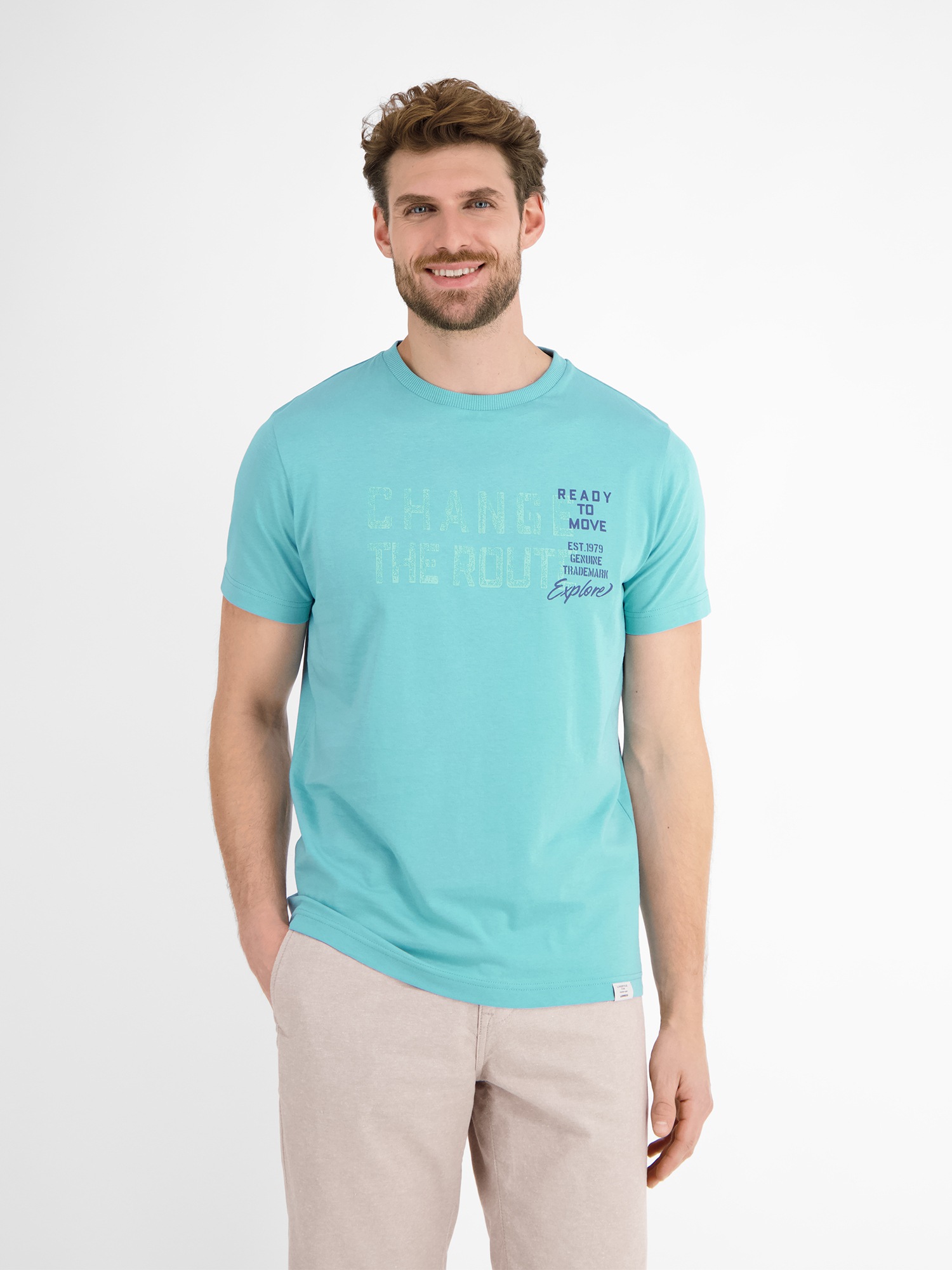 Image of LERROS T-Shirt "Unifarbenes T-Shirt mit Print"