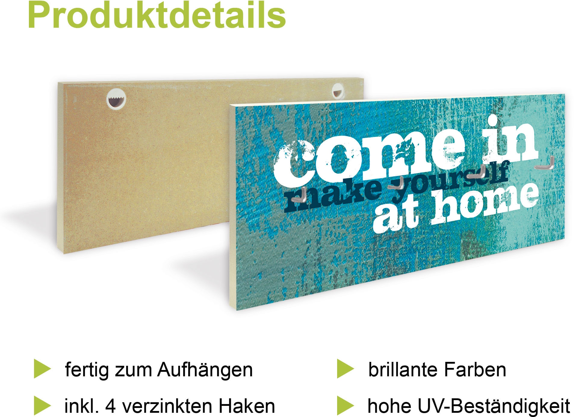Artland Hakenleiste »Kreatives Element Rot für Ihr Art-Design«, MDF
