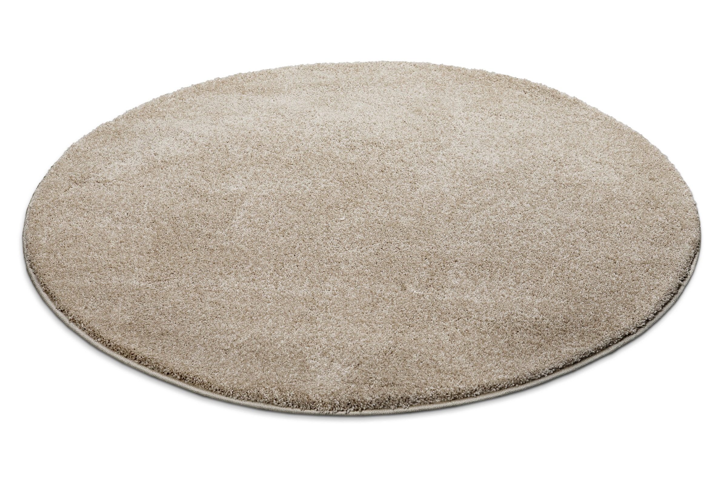 Wecon home Basics Tapis à poils longs »Nova« Rond 25 mm Höhe shaggy, tissé, robuste, salon, chambre