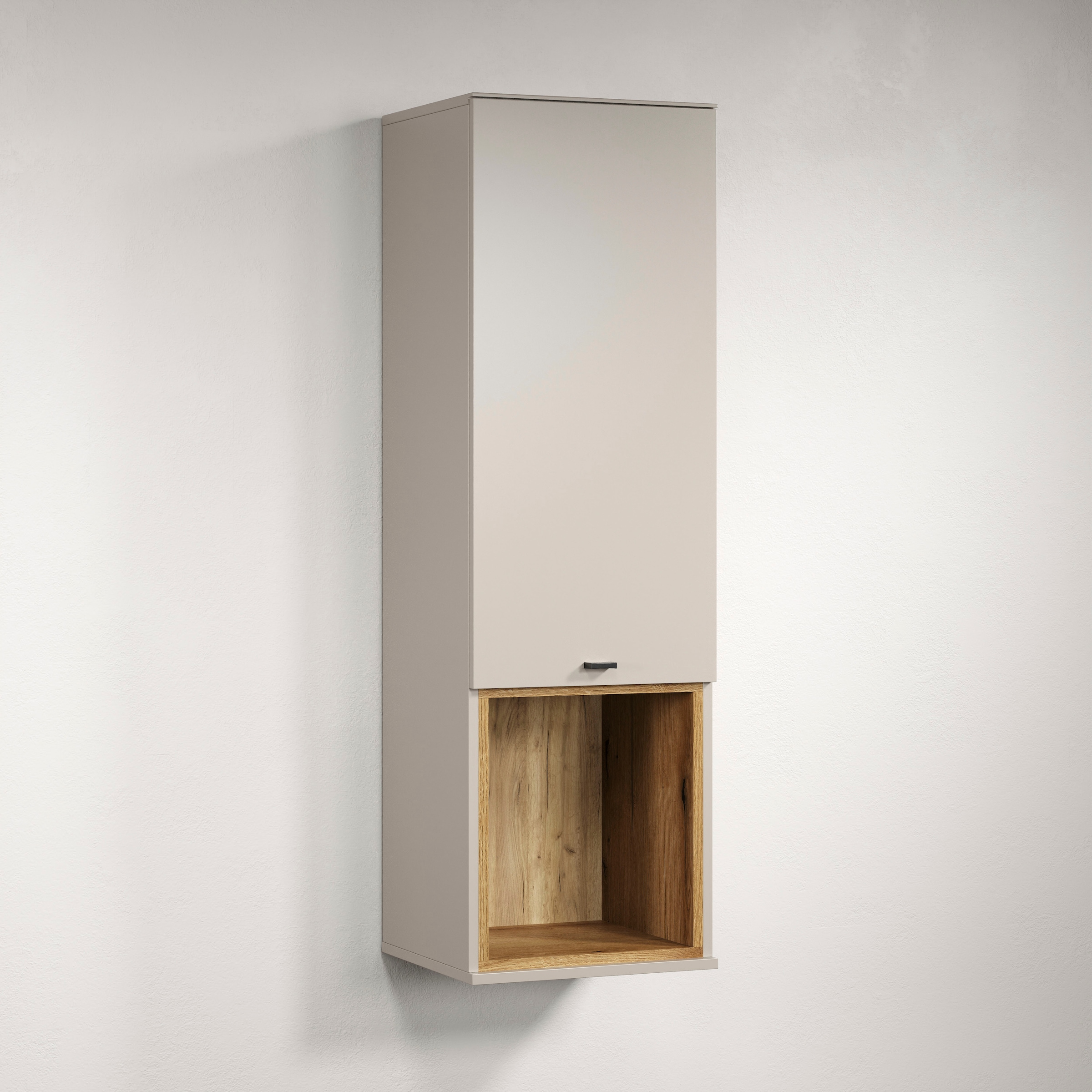 Image of Home affaire Hängevitrine "San Pedro" 1 Stk. tlg. Hängeschrank, 1 Tür, 1 Fach & Soft-Close - (B/T/H) 40/37/130 cm