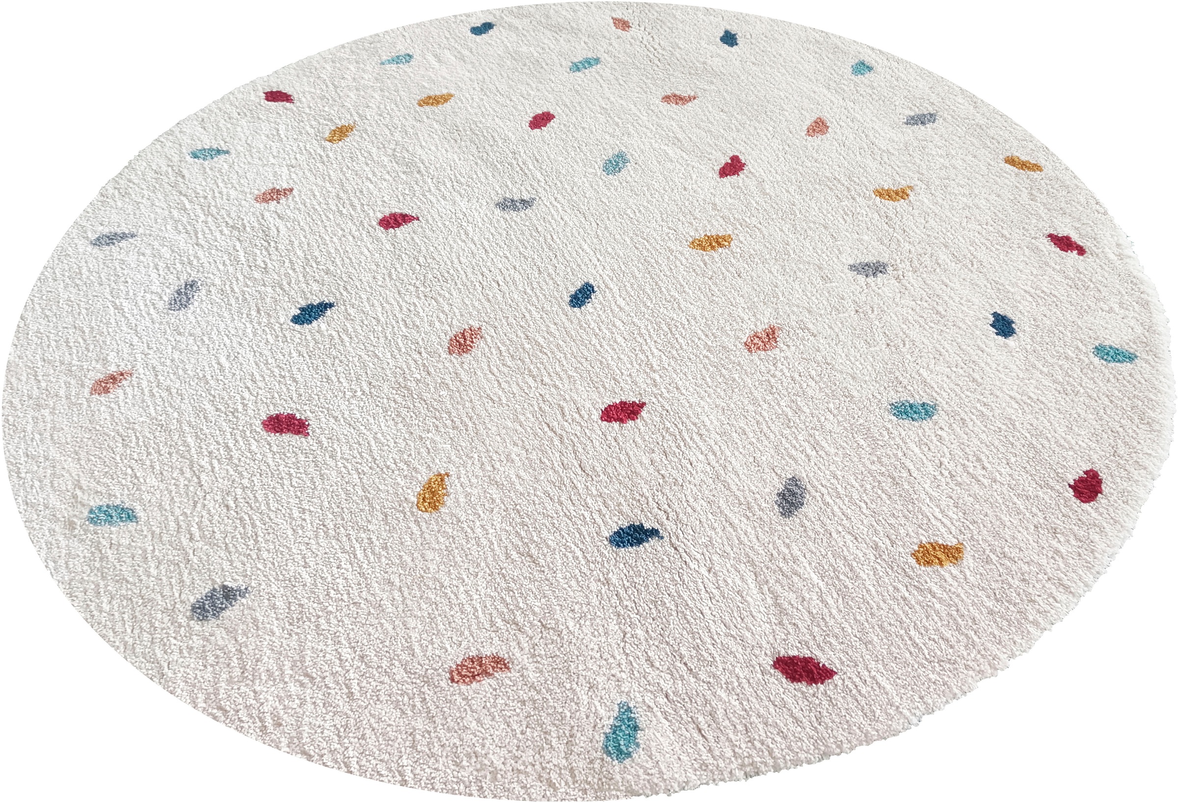 Image of Lüttenhütt Kinderteppich »Odan«, rund, 20 mm Höhe, Kurzflor-Teppich, bunte Punkte, Tupfen, weiche Haptik, ideale Teppich für Kinderzimmer, Jugendzimmer bei Ackermann Versand Schweiz