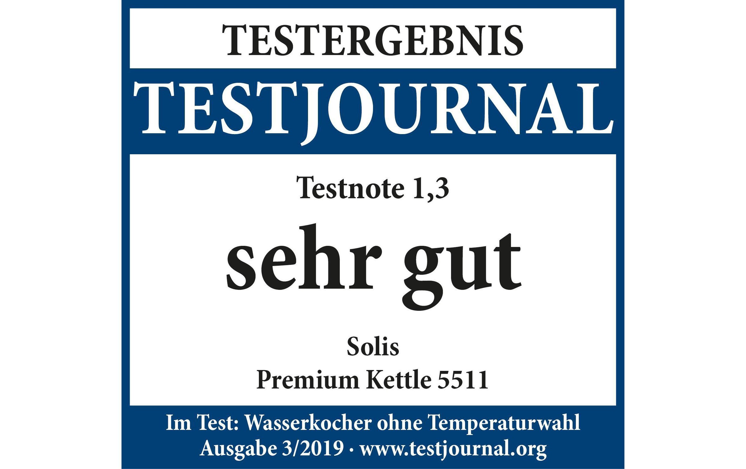 SOLIS OF SWITZERLAND Wasserkocher »Premium Kettle 5511«, 1,5 l, 2400 W