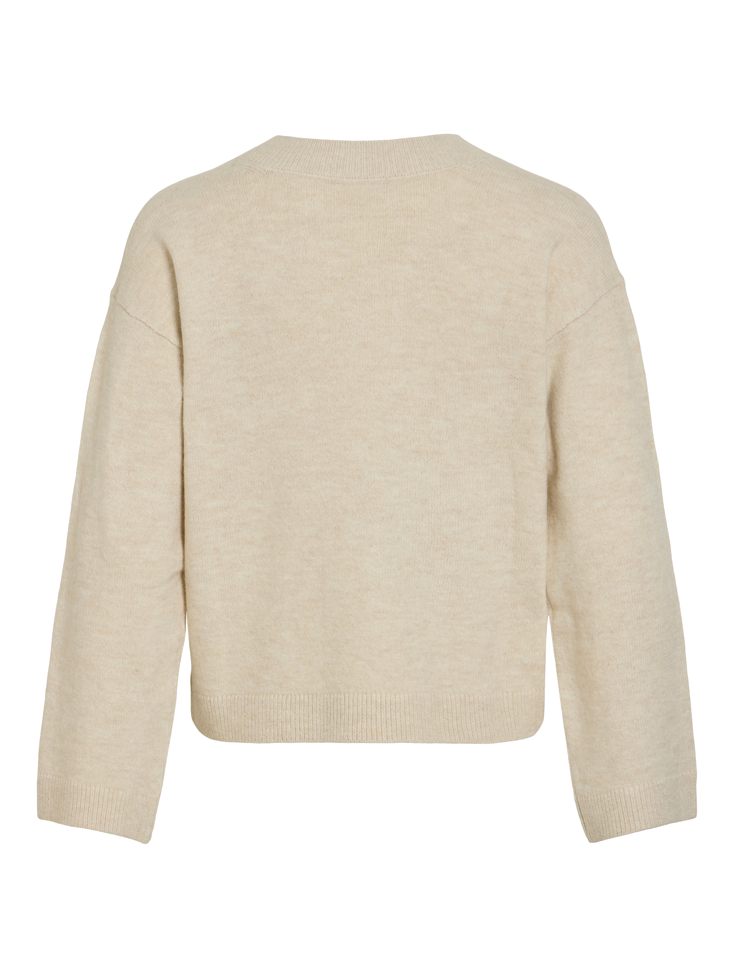 Vila Pull en tricot »VILIGA L/S REV V-NECK KNIT TOP - NOOS« mélange de matériaux, coupe régulière