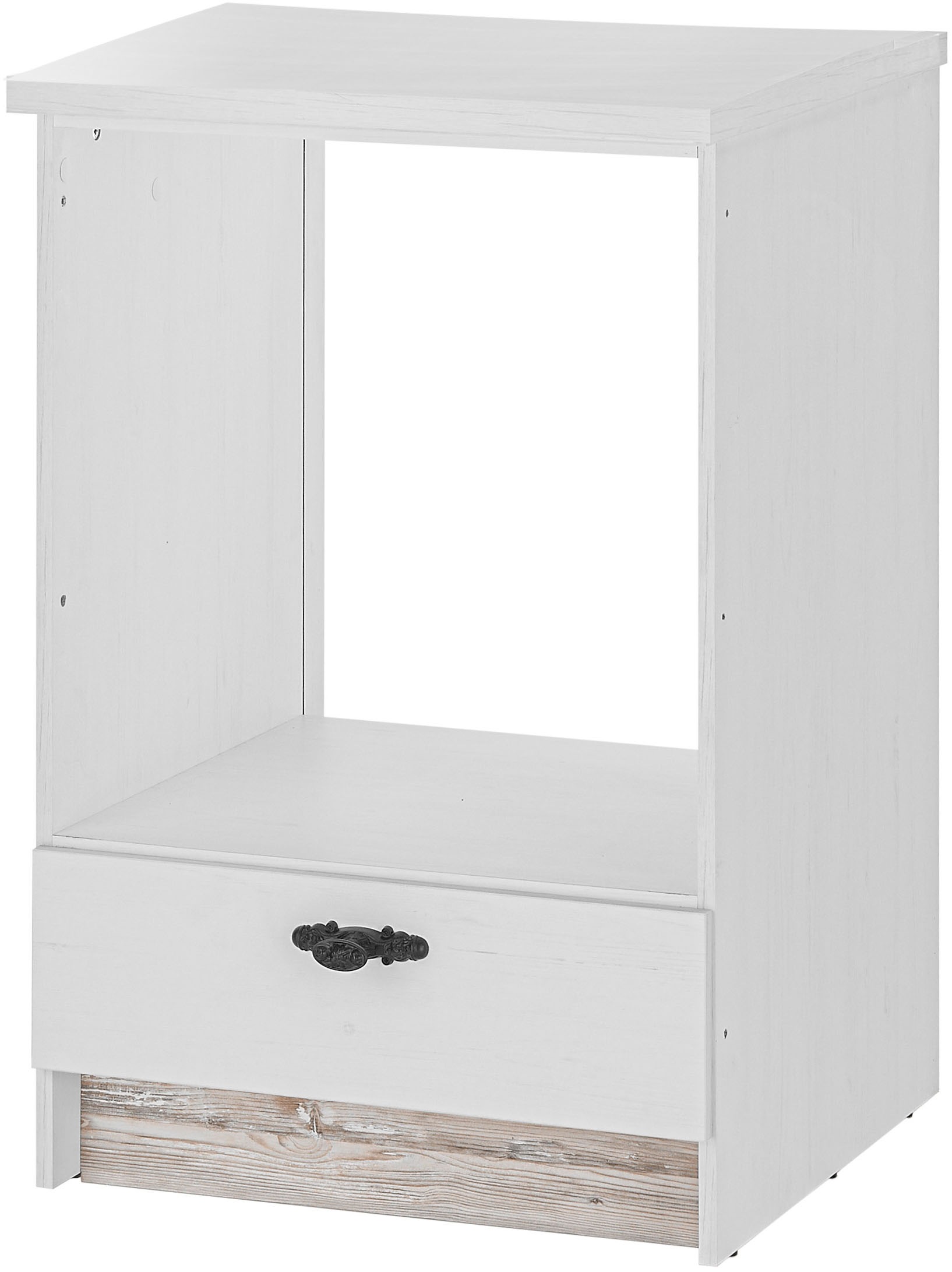 Image of Home affaire Herdumbauschrank "Florenz, Küchenschrank in Pinie Weiss" mit verschnörkeltem Metallgriff, im Landhausstil, Arbeitshöhe 92 cm