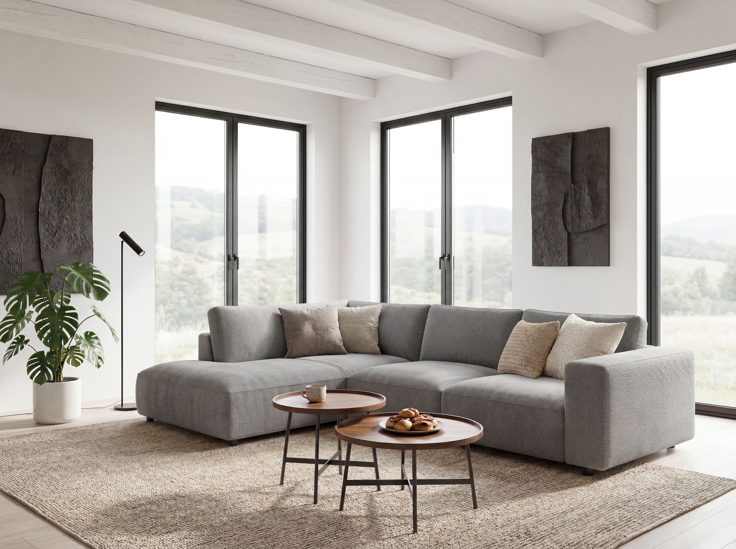 Musterring Canapé d'angle »MR LUCIA, Luxuriöse Wohlfühlgarnitur von Musterring« Coussins de chambre haut de gamme, coin convertible confortable & look intemporel