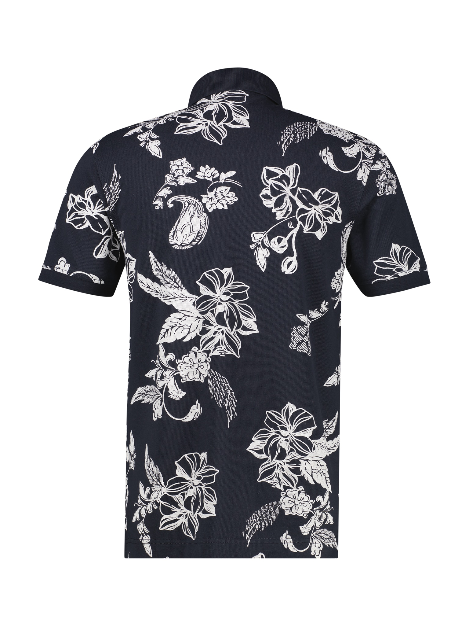LERROS Poloshirt Kurzarm mit floralem Allover-Print