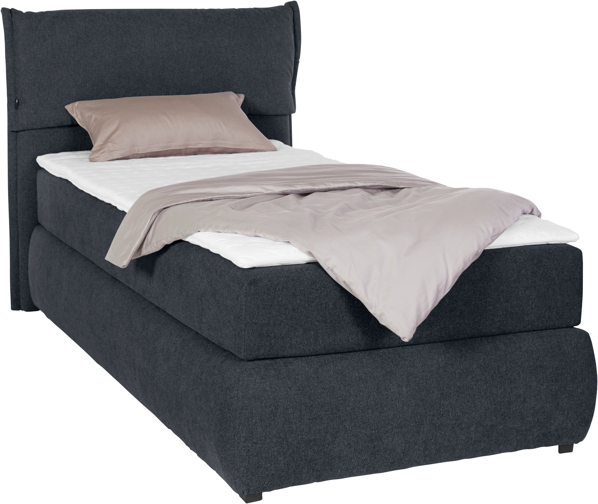andas Boxspringbett »Jenson«, in 4 Farben, 4 Breiten, 3 Matratzenarten in 2 Härtegraden, Topper